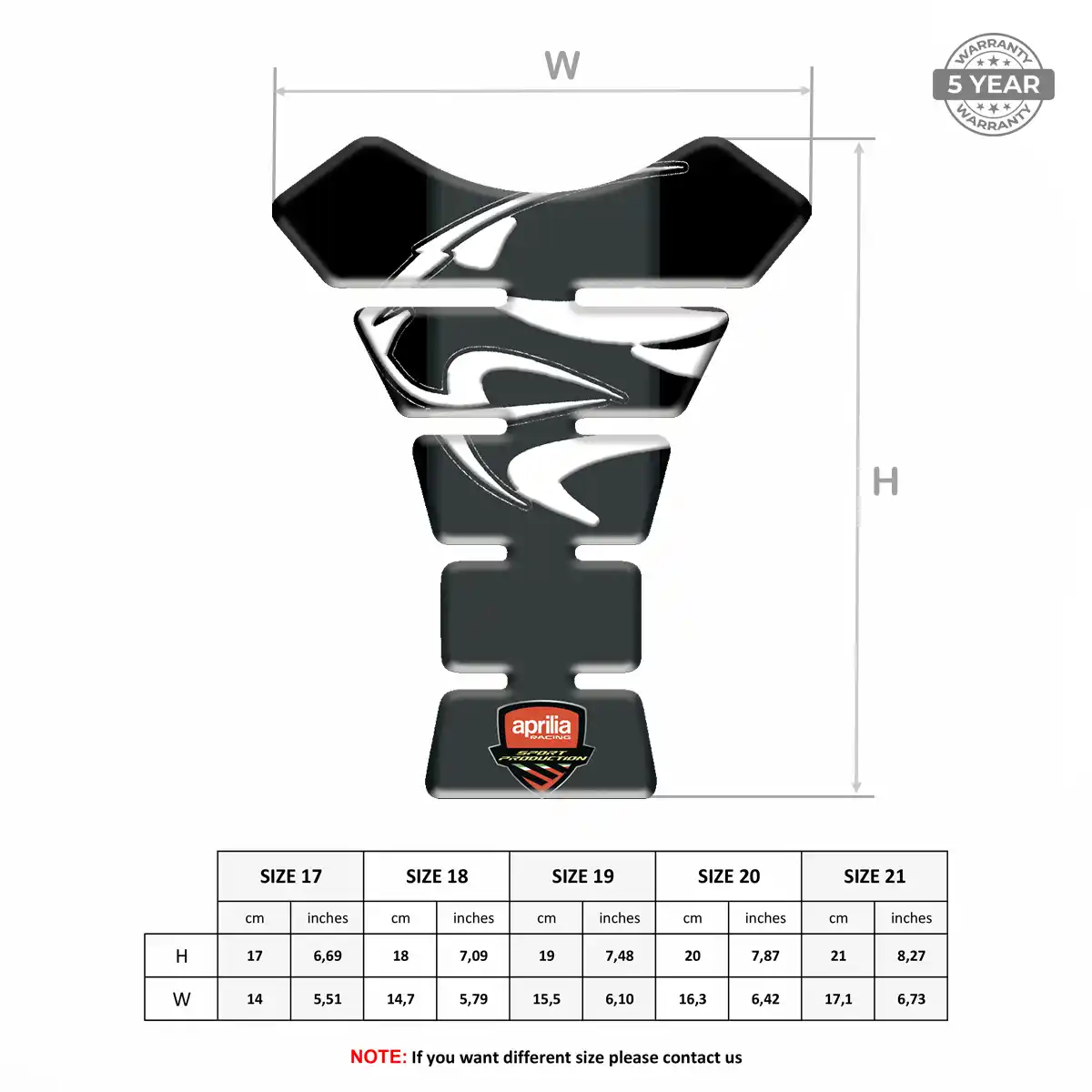 Aprilia Gas Tank Pad Prestige Line