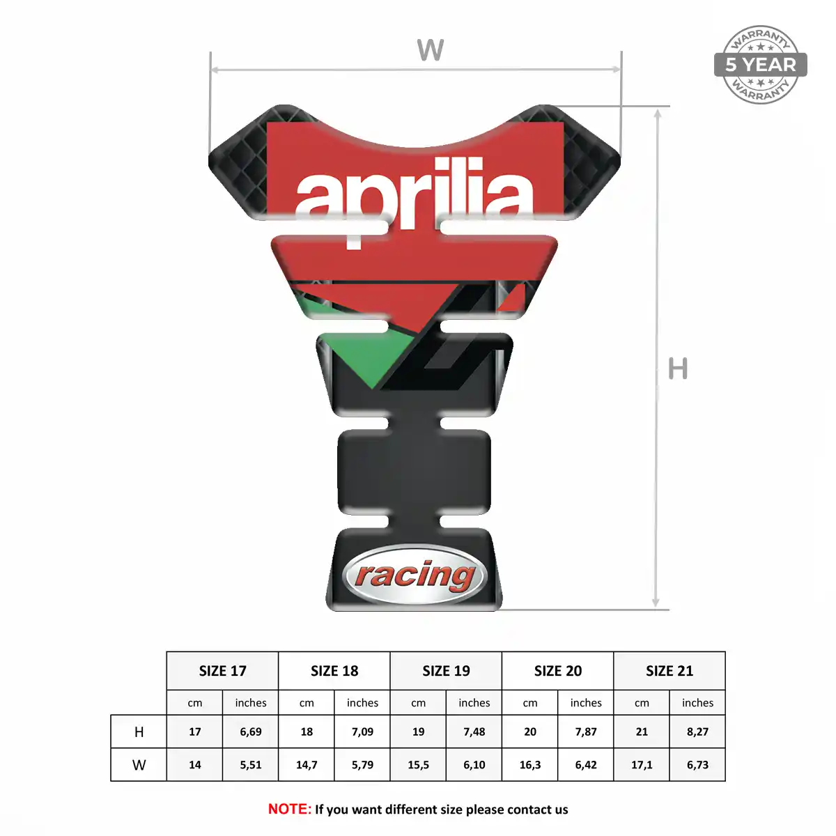 Aprilia Gas Tank Pad Refined Design