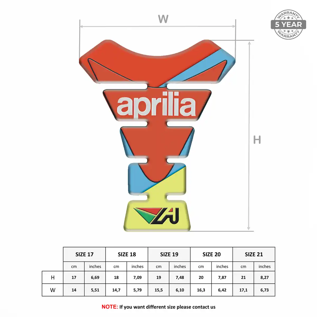 Aprilia Gel Tank Pad Elite Finish