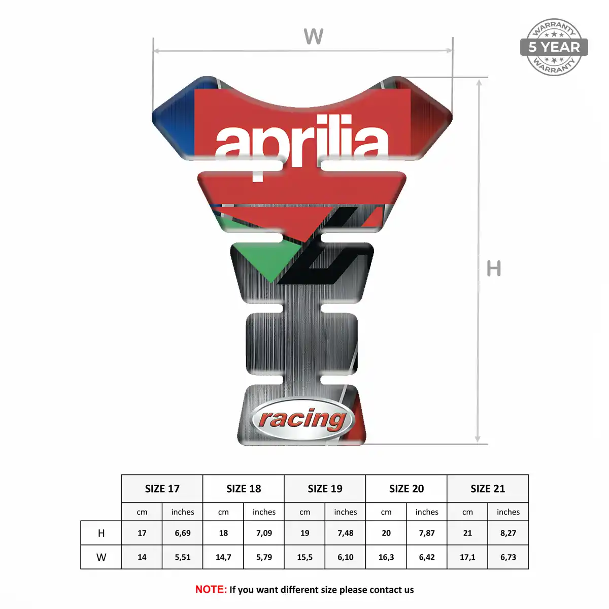 Aprilia Gel Tank Pad Opulent Line