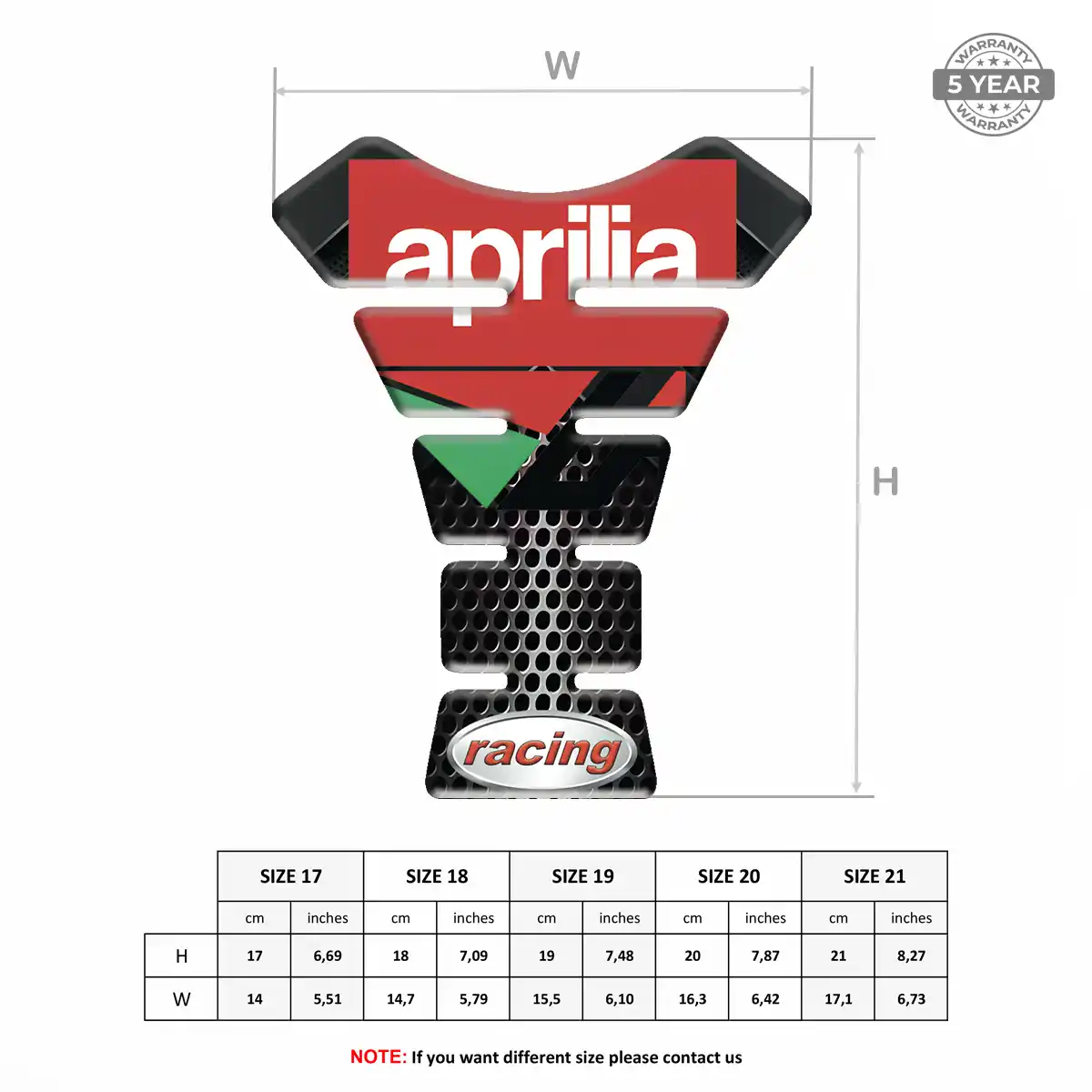 Aprilia Gel Tank Pad Prestige Line