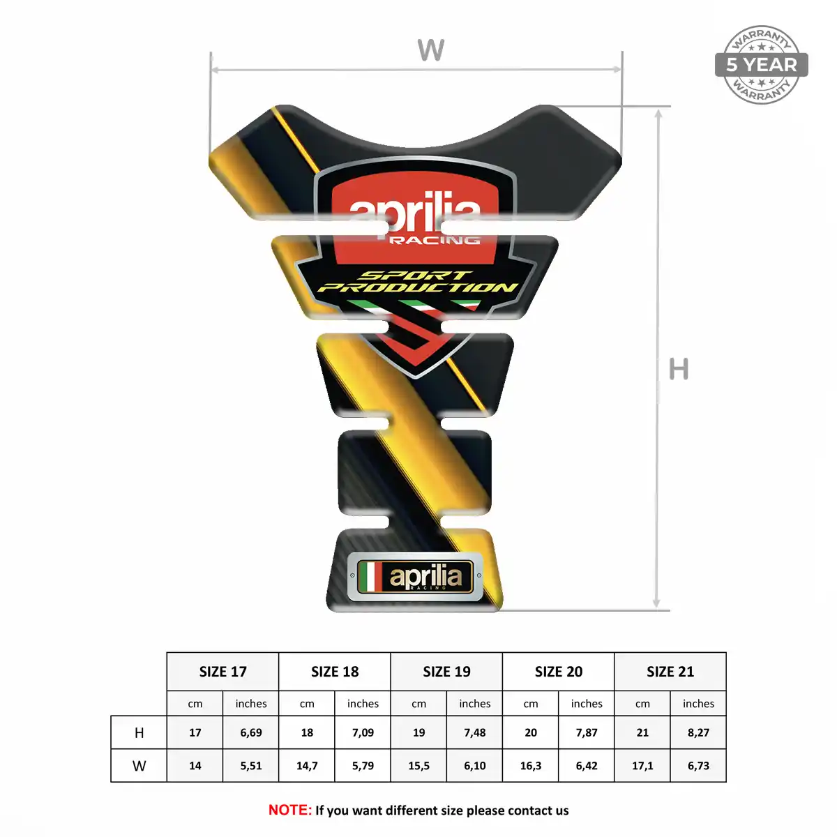 Aprilia Gel Tank Pad Prime Quality