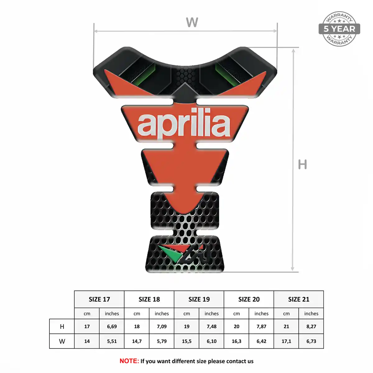 Aprilia Gel Tank Pad Superior Craft