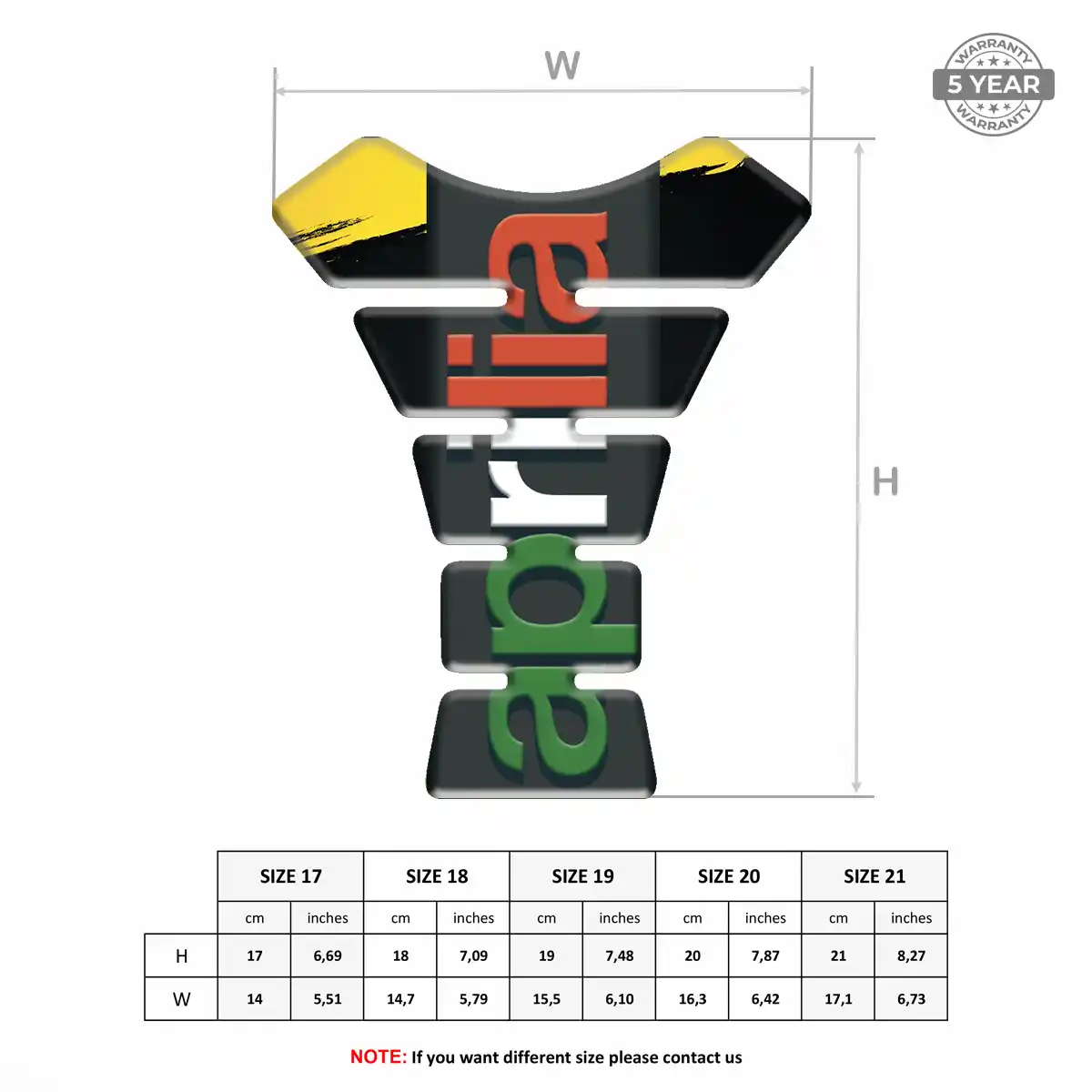 Aprilia Motorbike Tank Pad Deluxe Edition