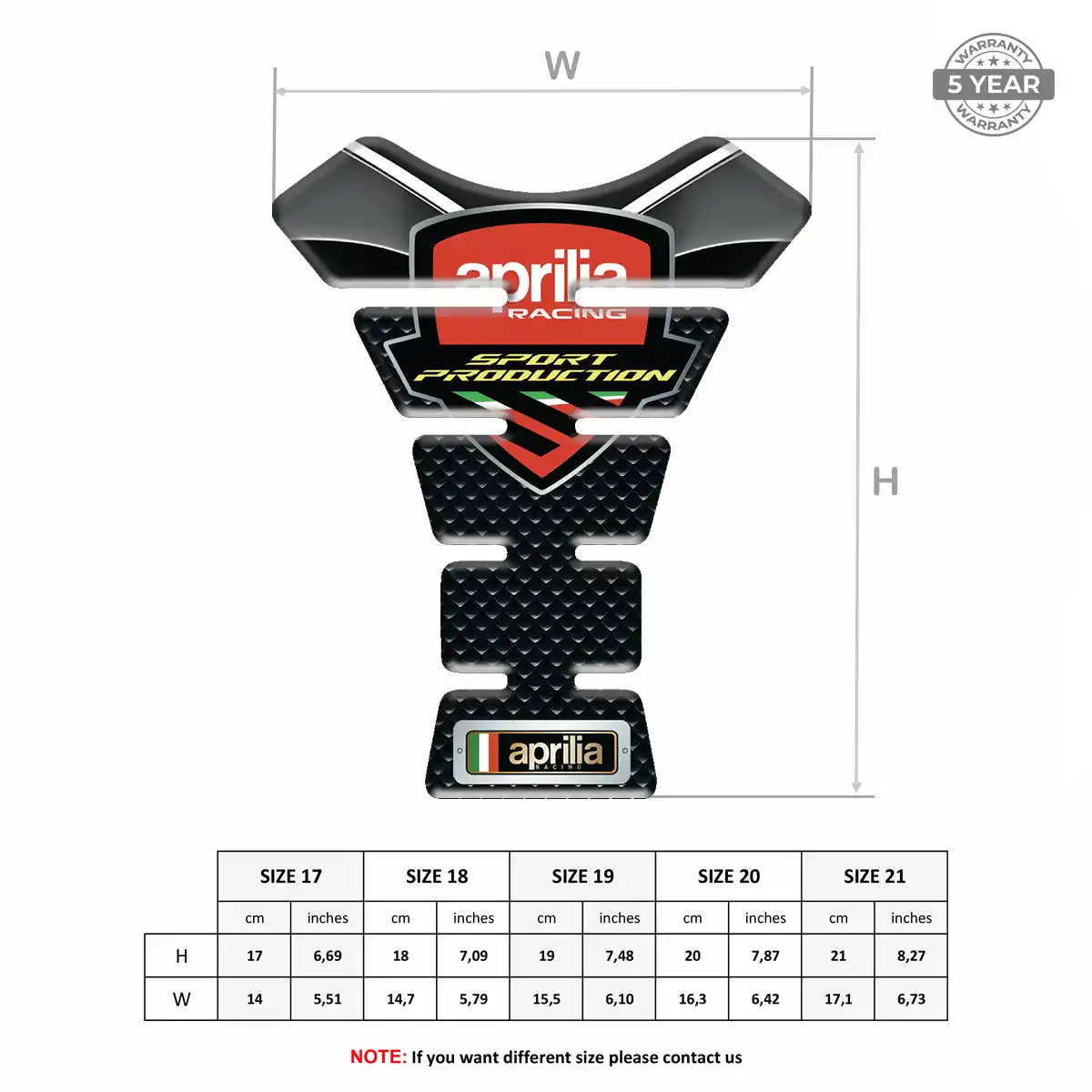 Aprilia Motorbike Tank Pad Elite Edition