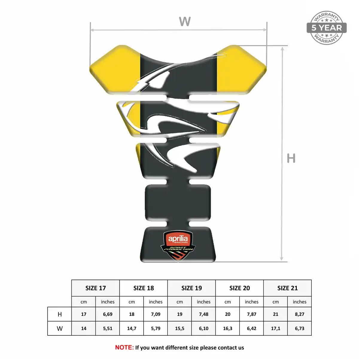 Aprilia Motorbike Tank Pad Prestige Line