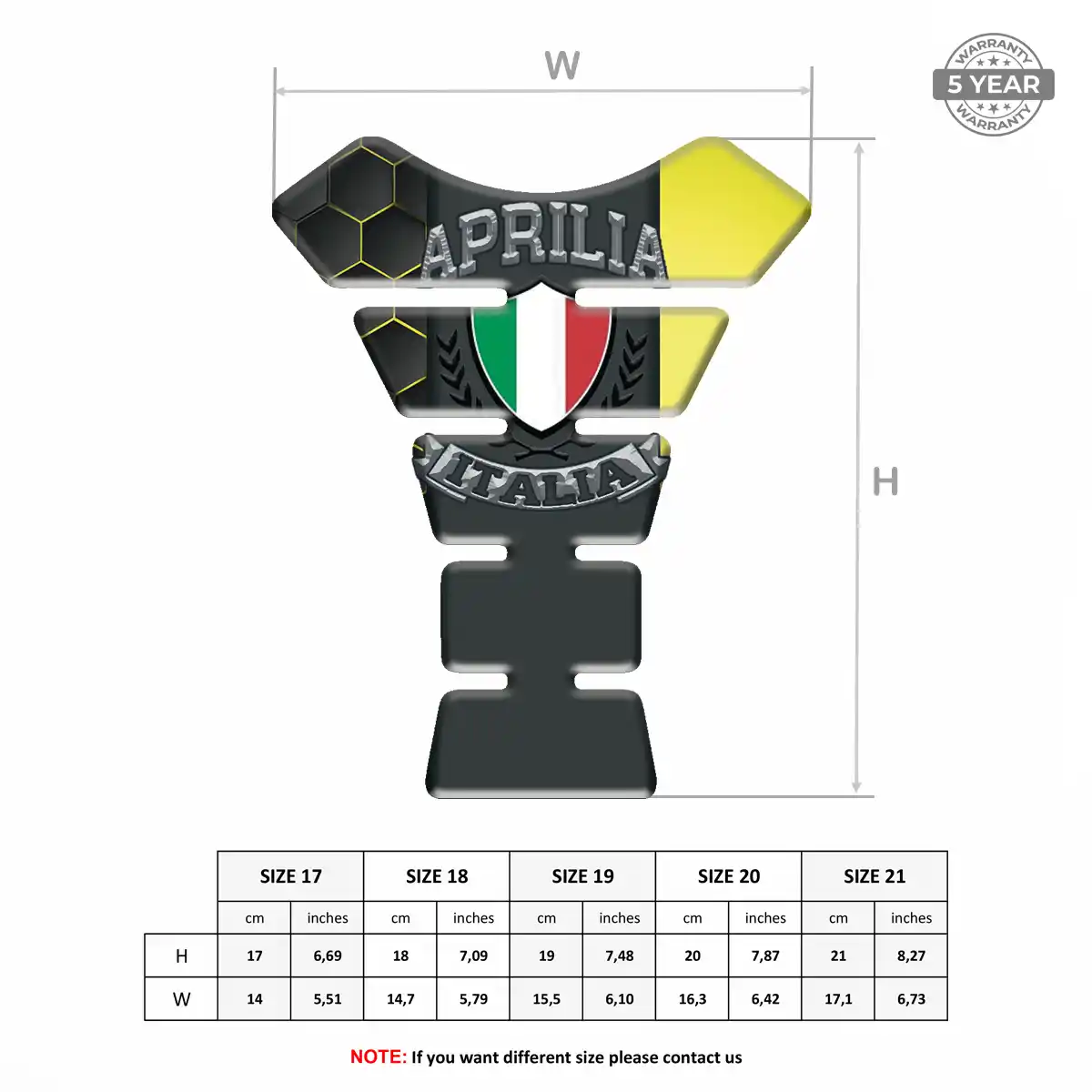 Aprilia Motorbike Tank Pad Sleek Style