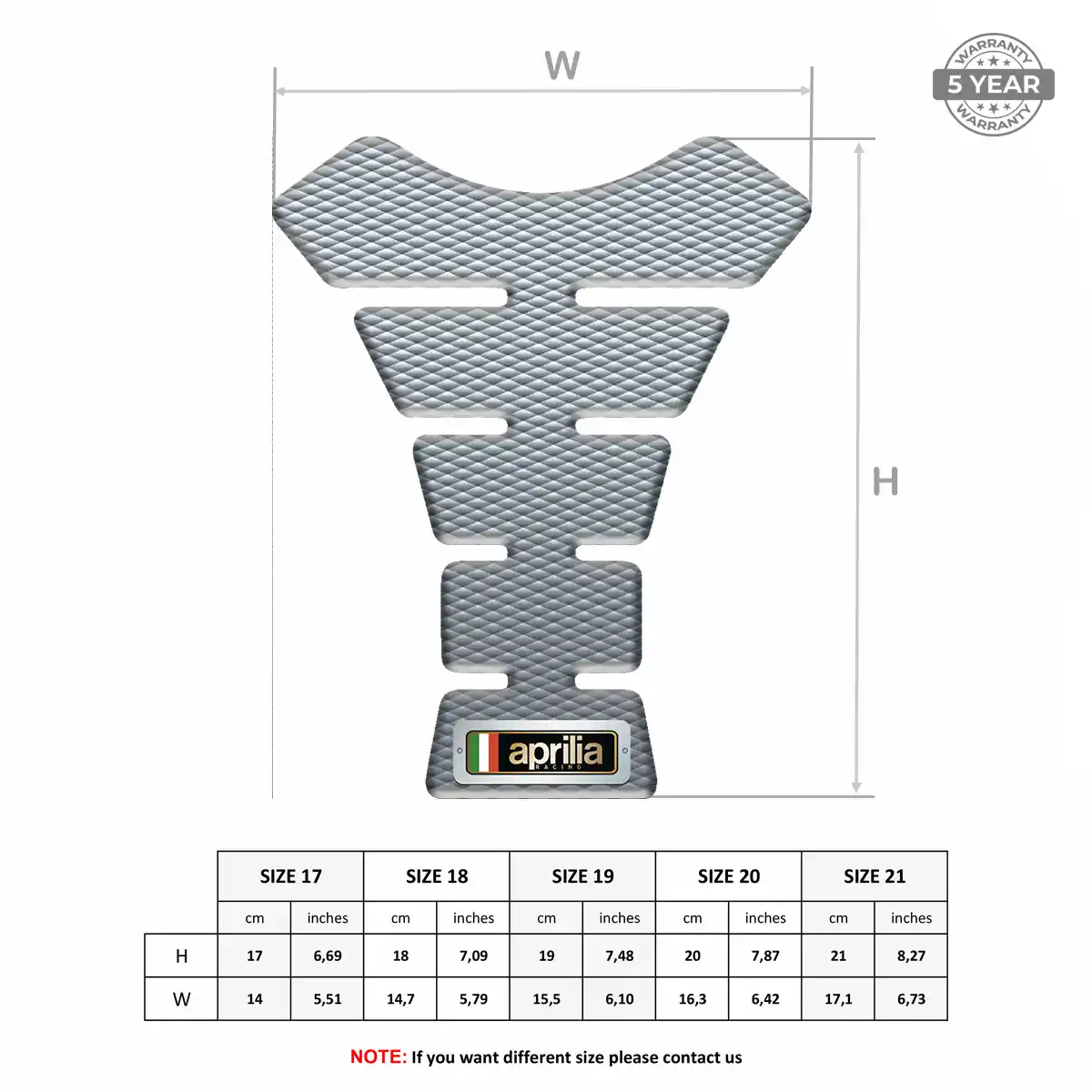 Aprilia Motorcycle Tank Decal Deluxe Edition