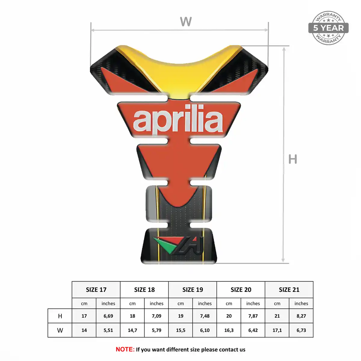 Aprilia Motorcycle Tank Decal Sleek Style