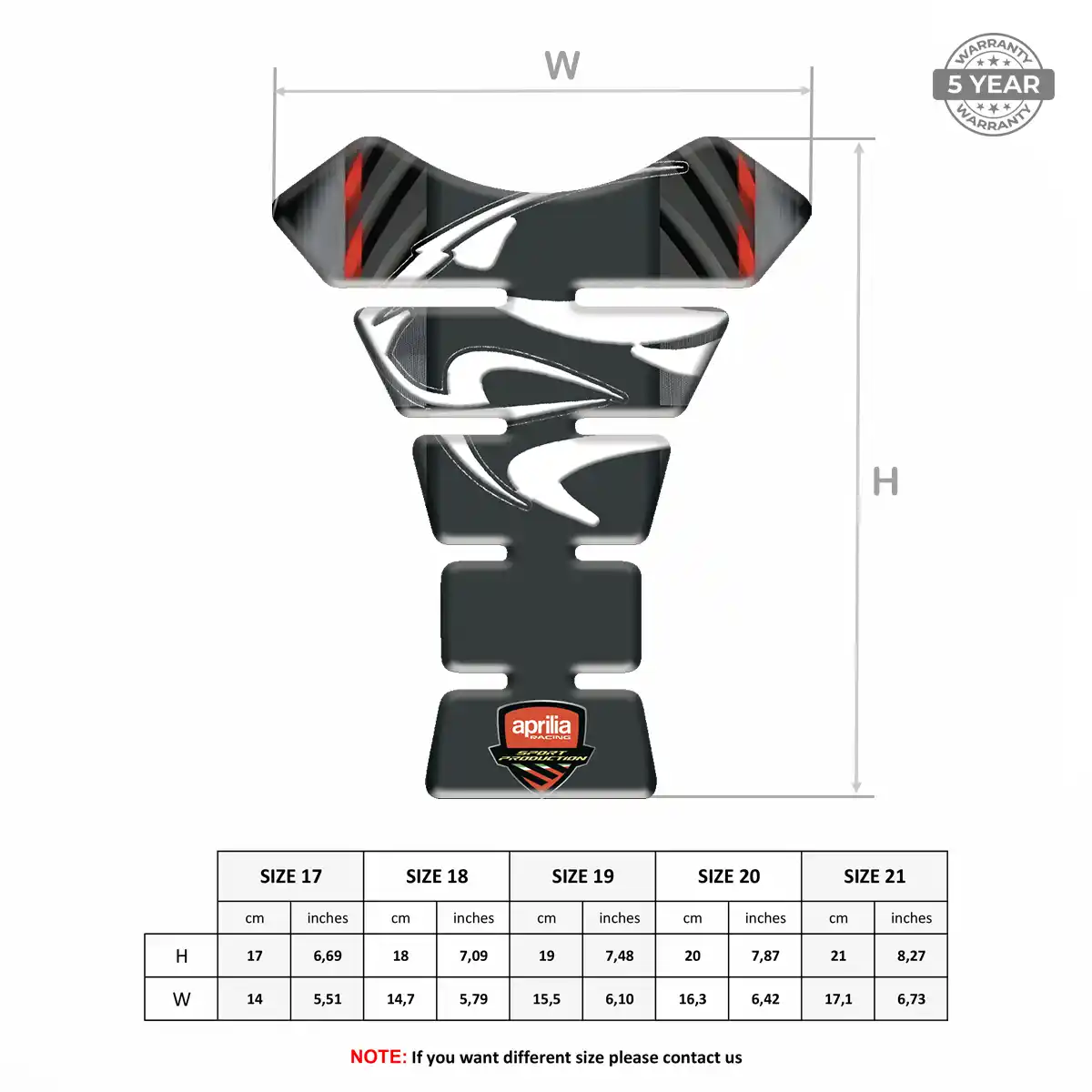 Aprilia Motorcycle Tank Decal Superior Craft
