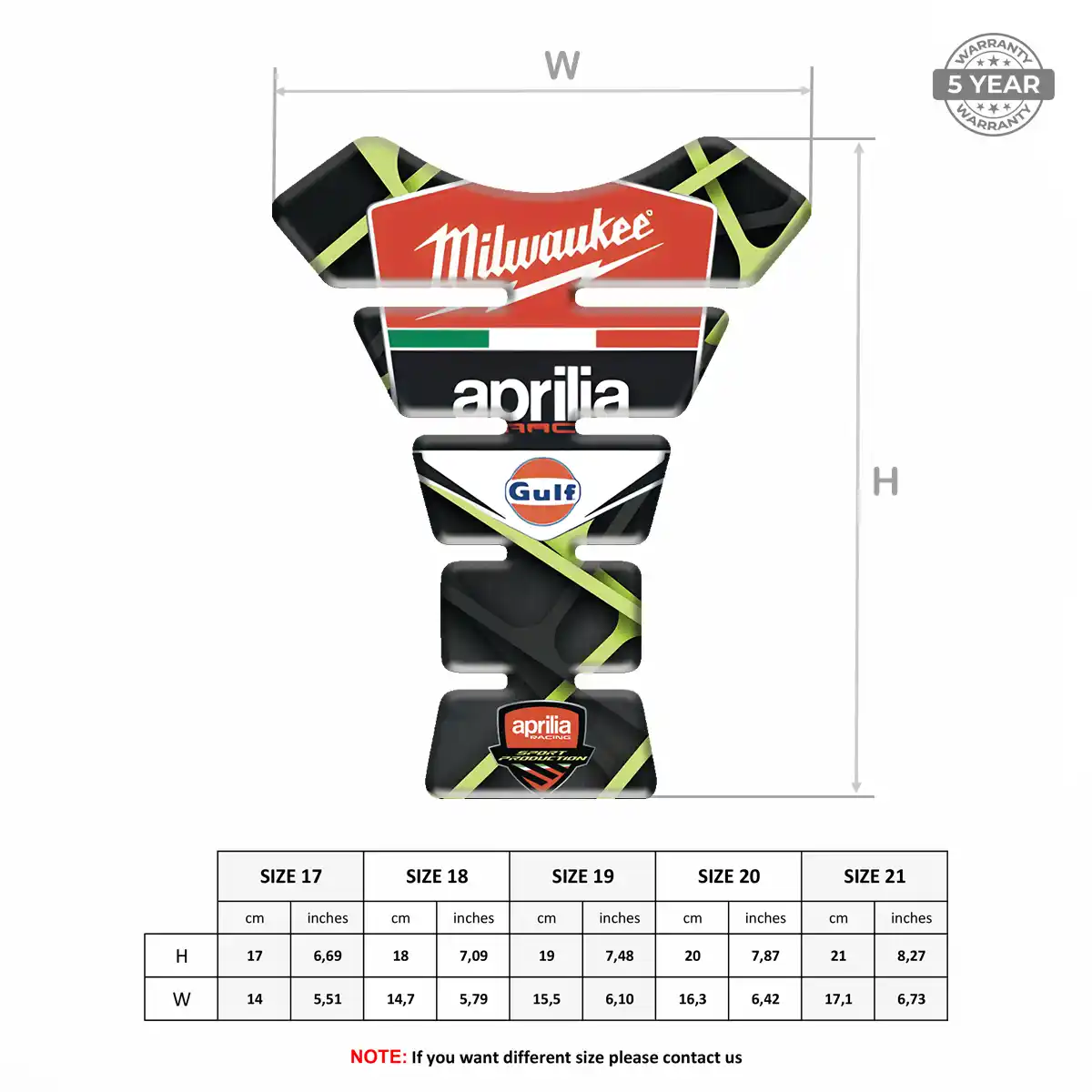 Aprilia Motorcycle Tank Pad Signature Grade