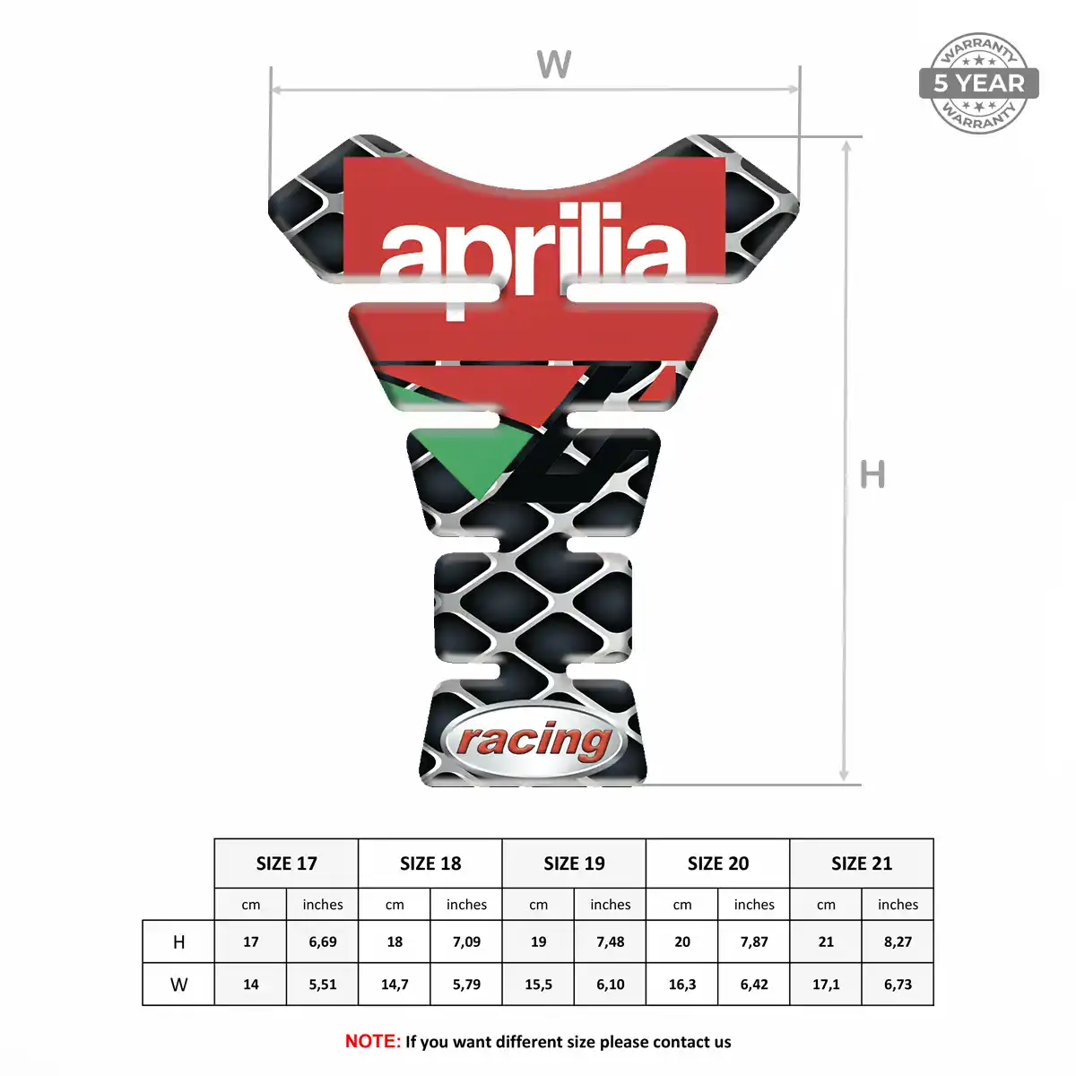 Aprilia Motorcycle Tank Protector Elite Edition