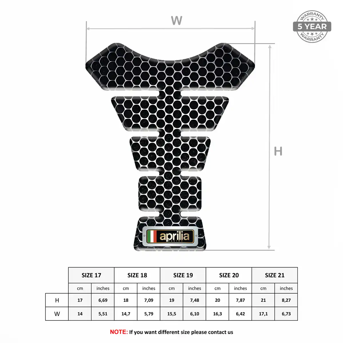 Aprilia Motorcycle Tank Protector Prestige Line