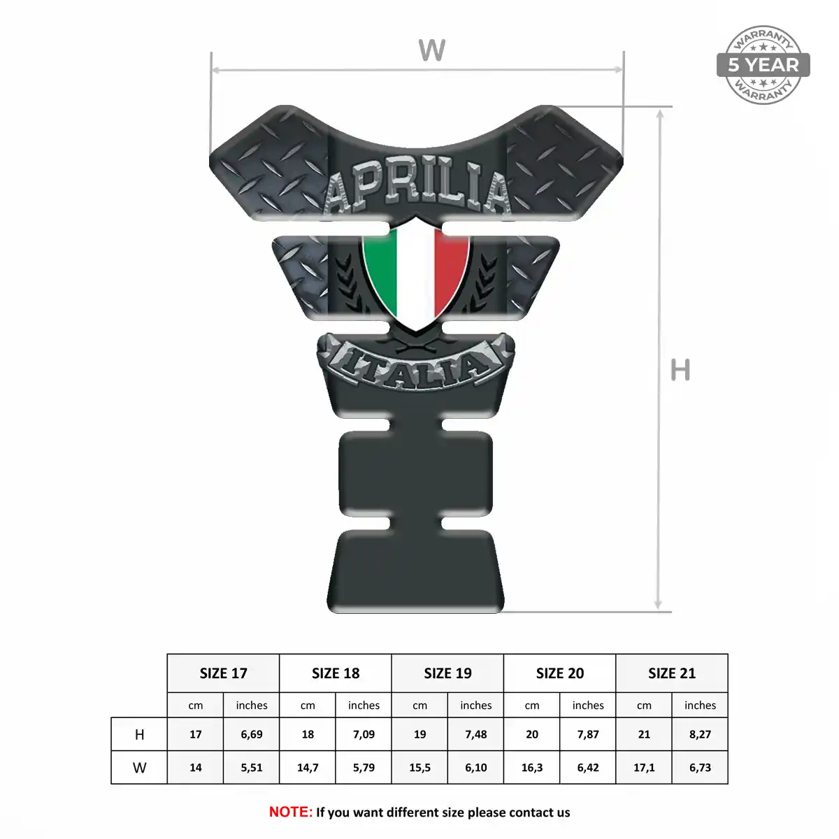 Aprilia Motorcycle Tank Protector Signature Grade