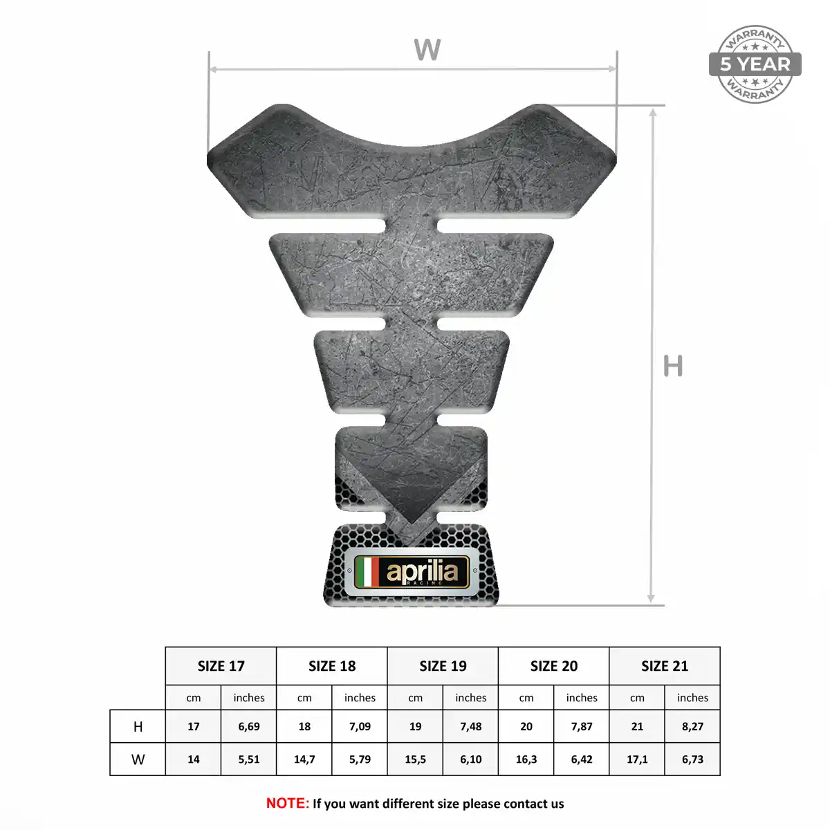 Aprilia Motorcycle Tank Sticker Elite Edition