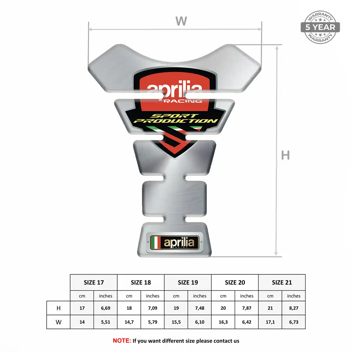 Aprilia Motorcycle Tank Sticker Prestige Line