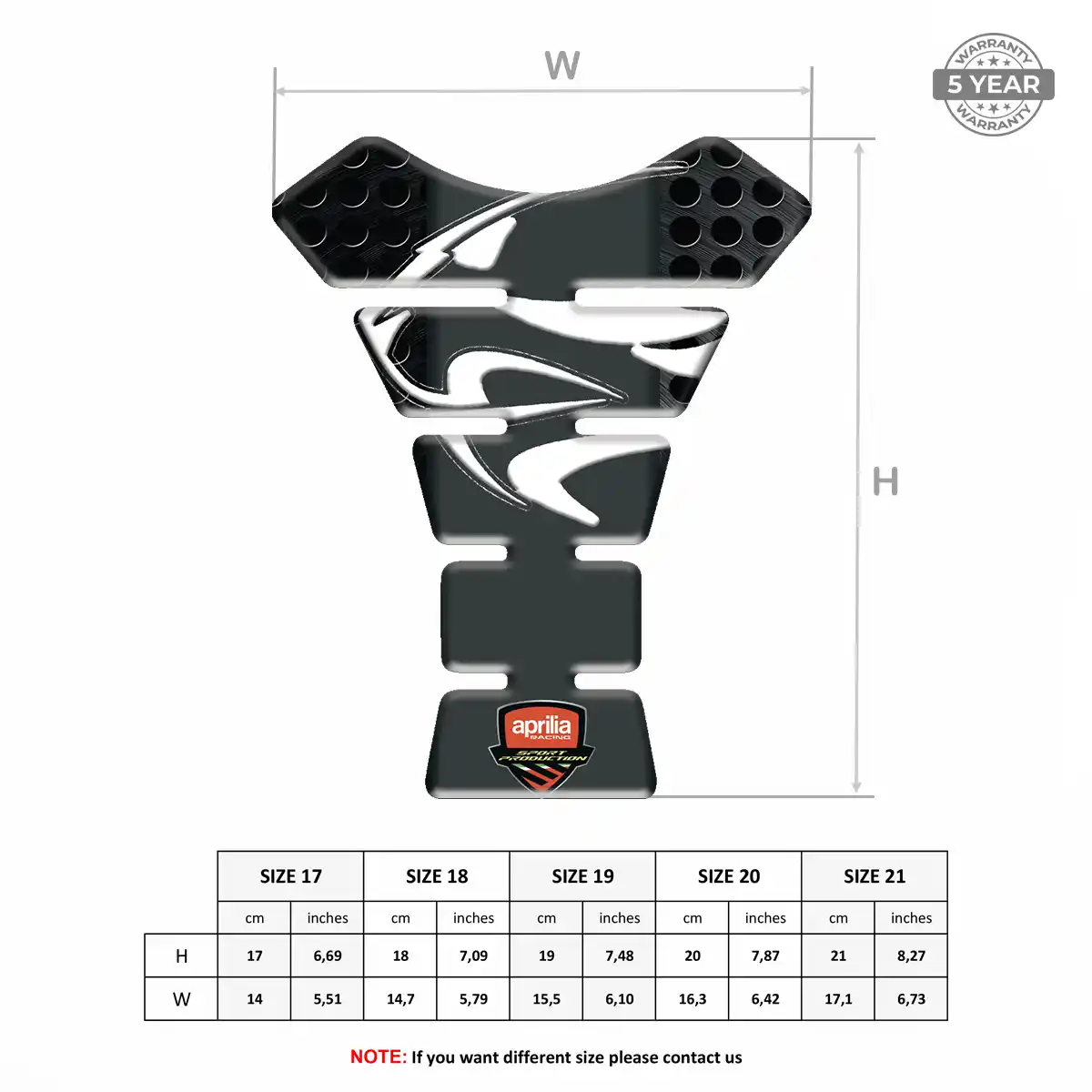 Aprilia Motorcycle Tank Sticker Prime Quality