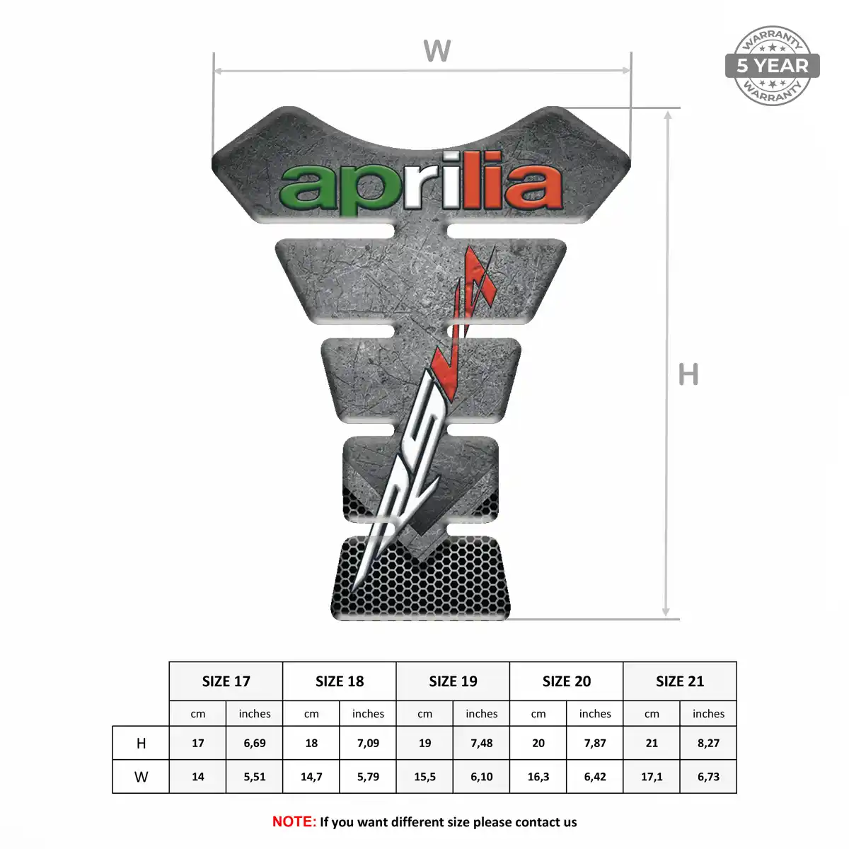 Aprilia Motorcycle Tank Sticker Superior Craft