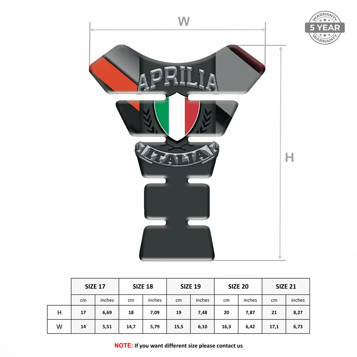 Aprilia Resin Tank Pad Elite Edition