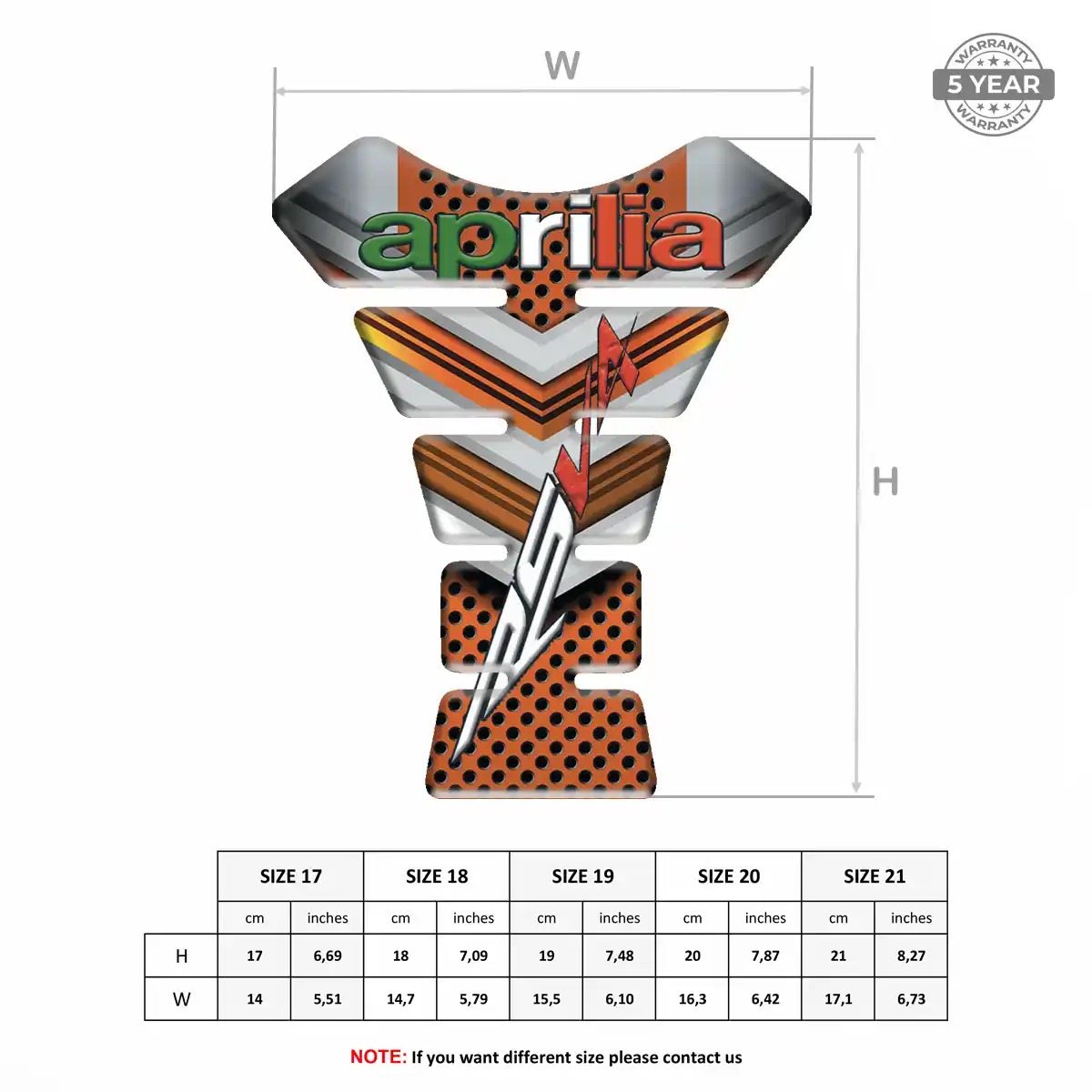 Aprilia Resin Tank Pad Signature Grade