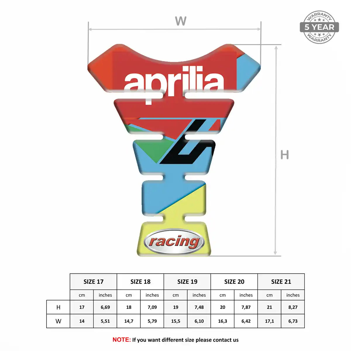 Aprilia Resin Tank Pad Superior Craft