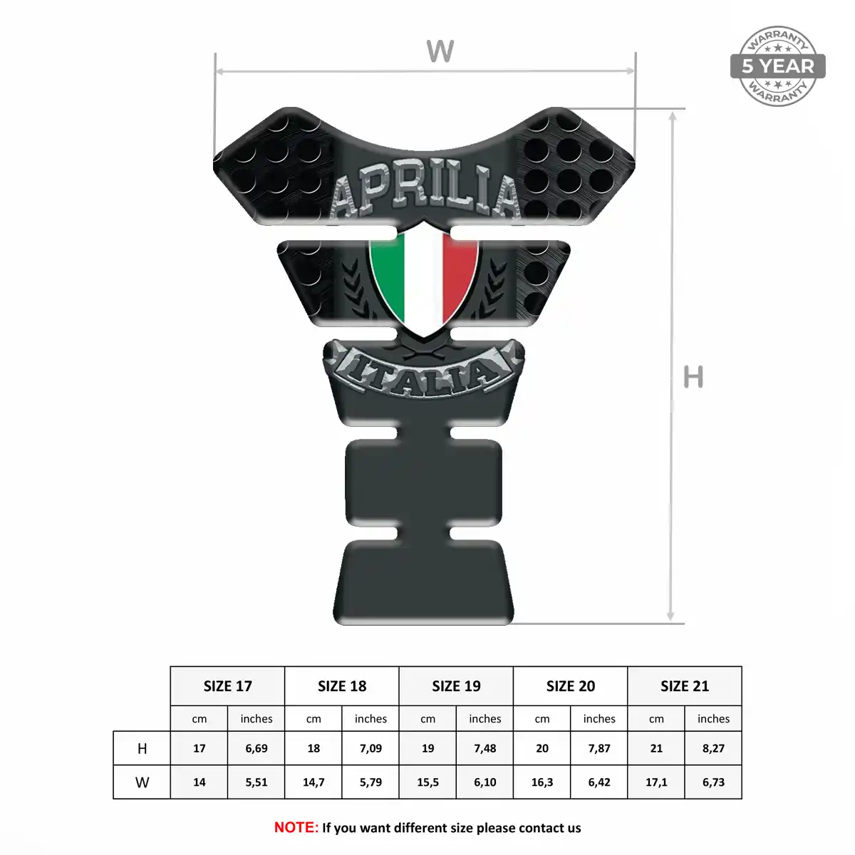 Aprilia Self Adhesive Tank Pad Deluxe Edition