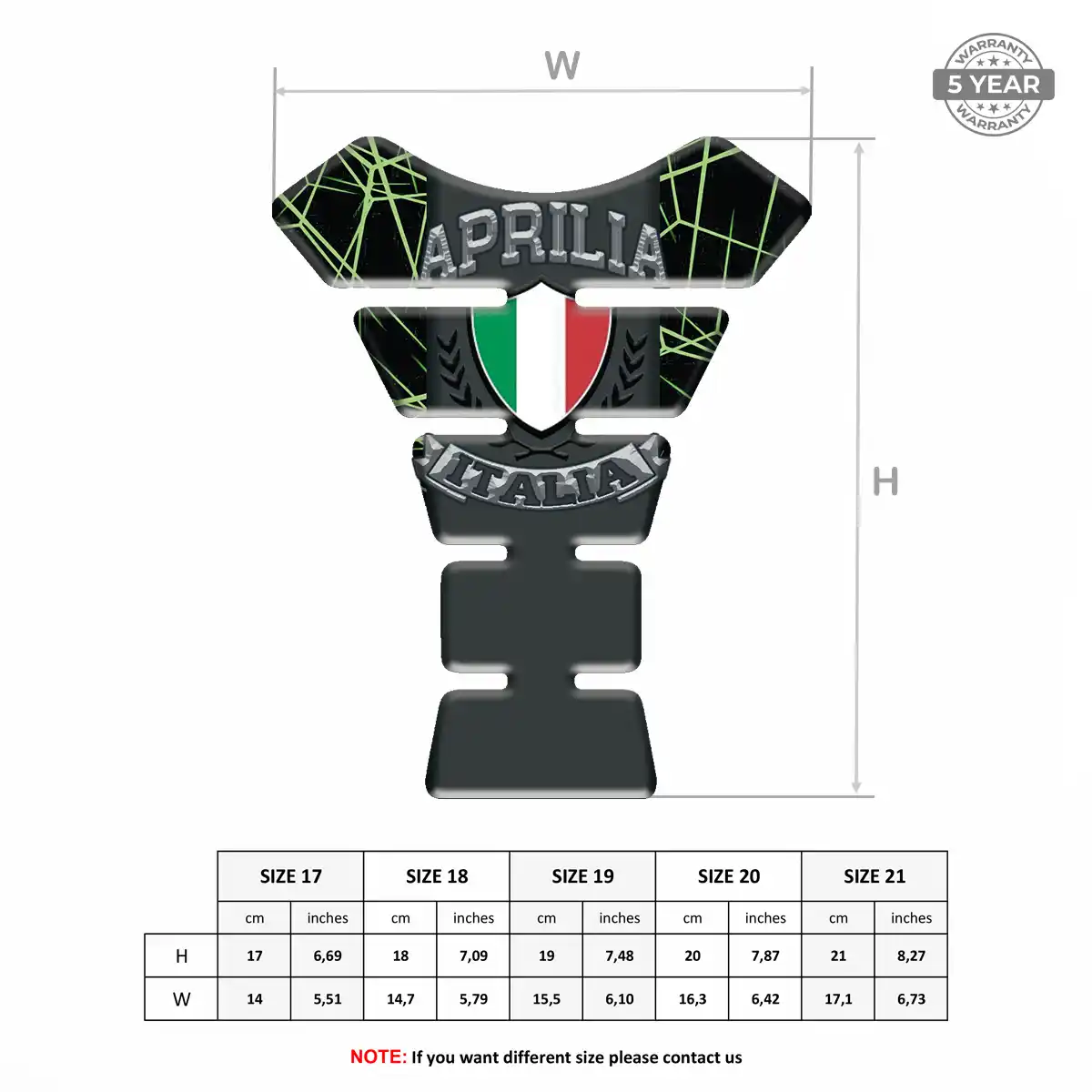 Aprilia Self Adhesive Tank Pad Elite Edition