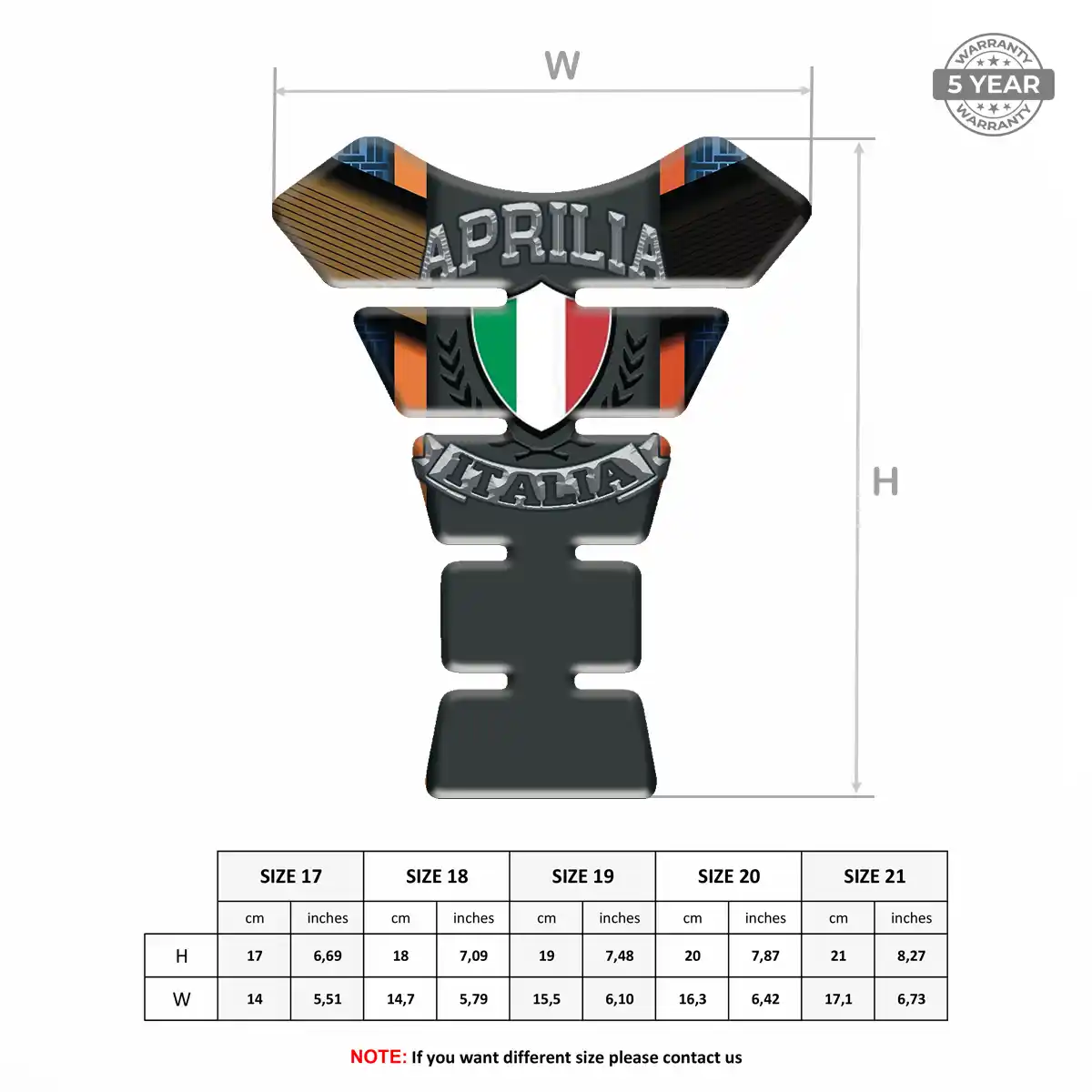 Aprilia Tank Decal Deluxe Edition