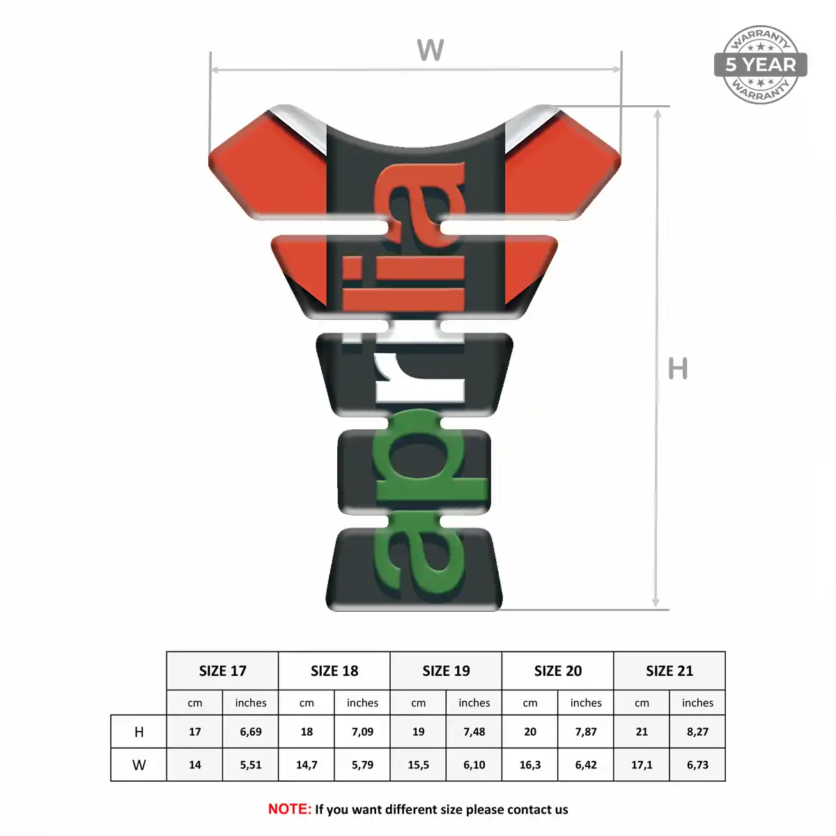 Aprilia Tank Decal Elite Edition