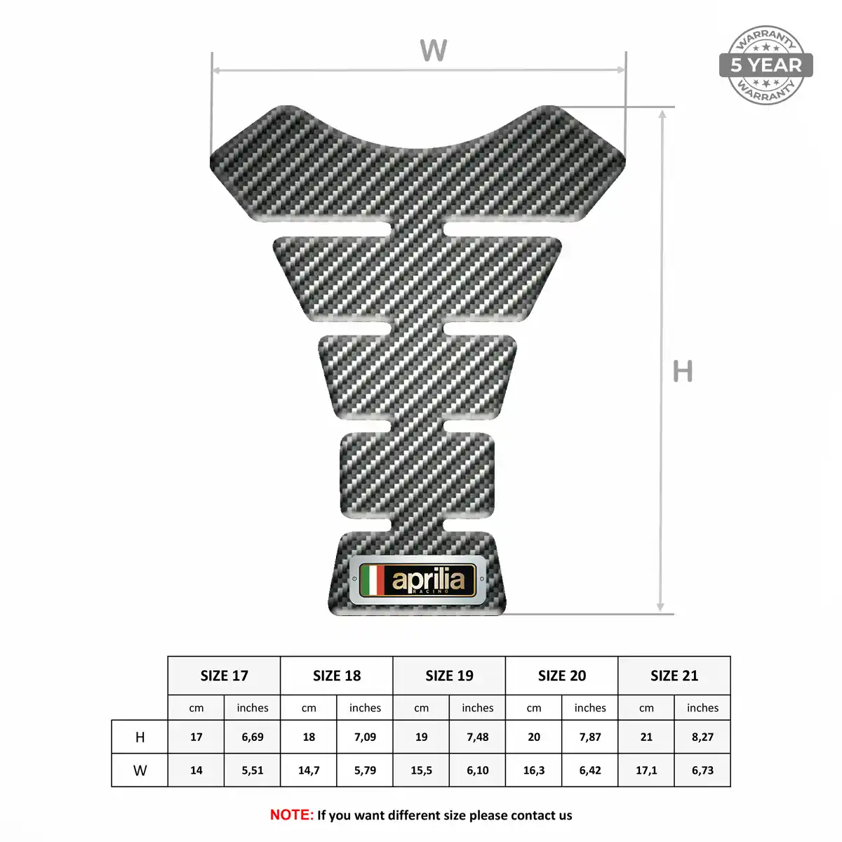 Aprilia Tank Decal Prime Quality