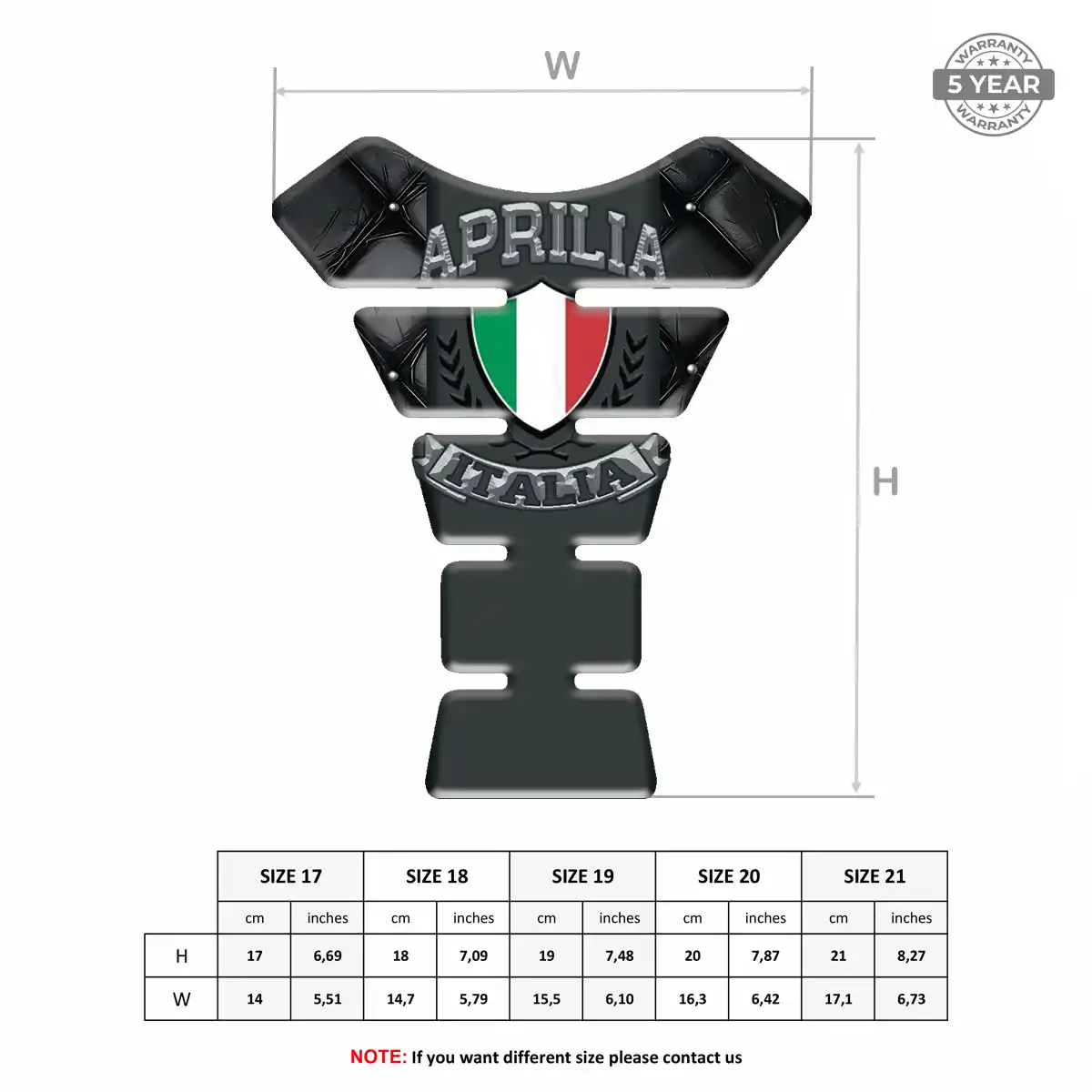 Aprilia Tank Decal Refined Design