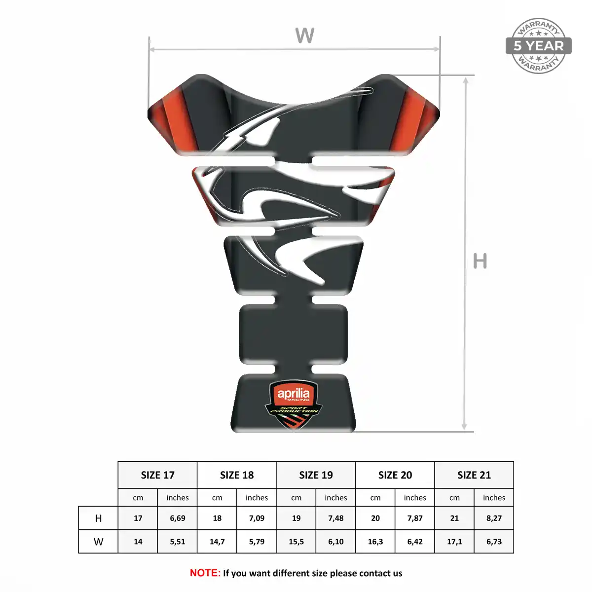 Aprilia Tank Fuse Guard Motorbike Elite Edition