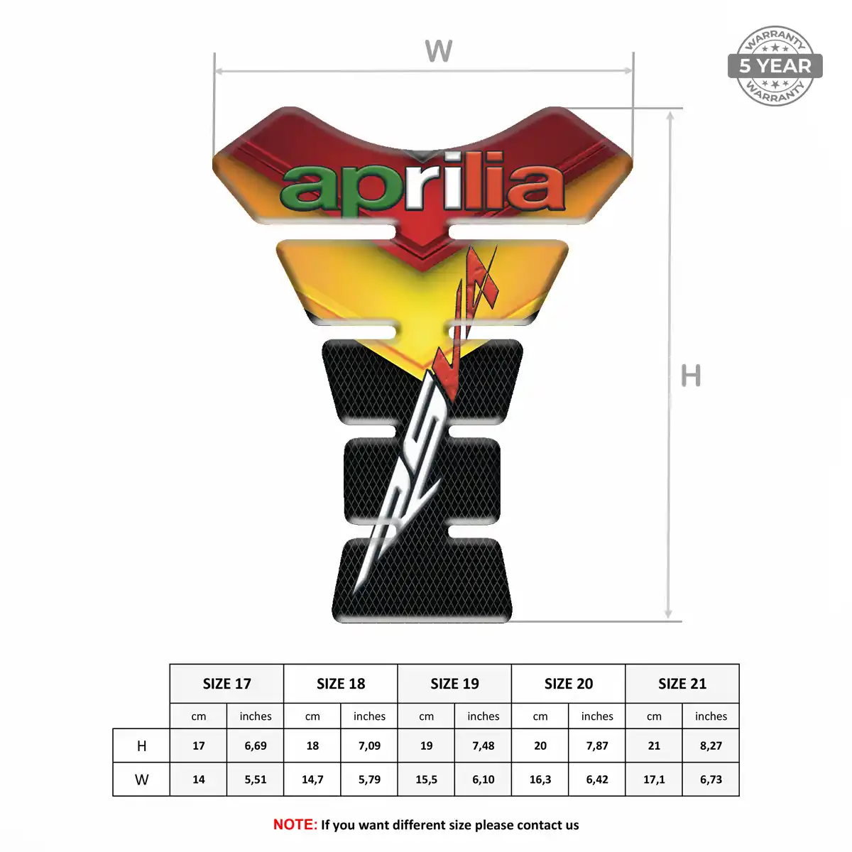 Aprilia Tank Fuse Guard Motorbike Opulent Line