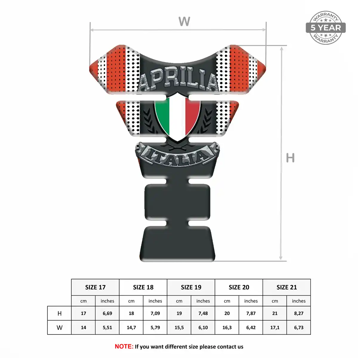 Aprilia Tank Fuse Guard Motorbike Prestige Line