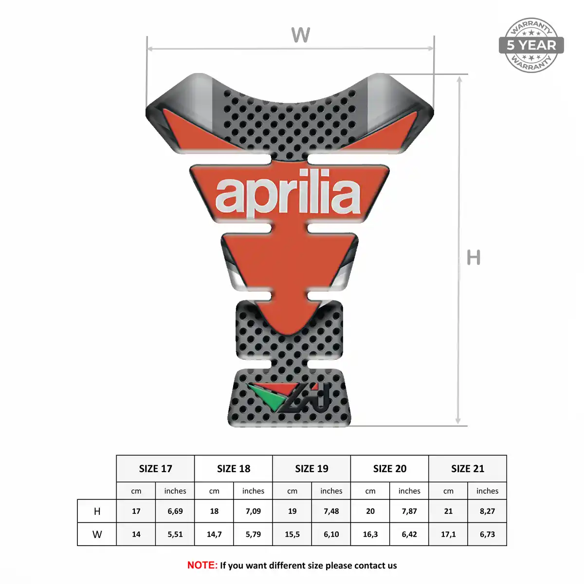 Aprilia Tank Fuse Guard Motorbike Signature Grade