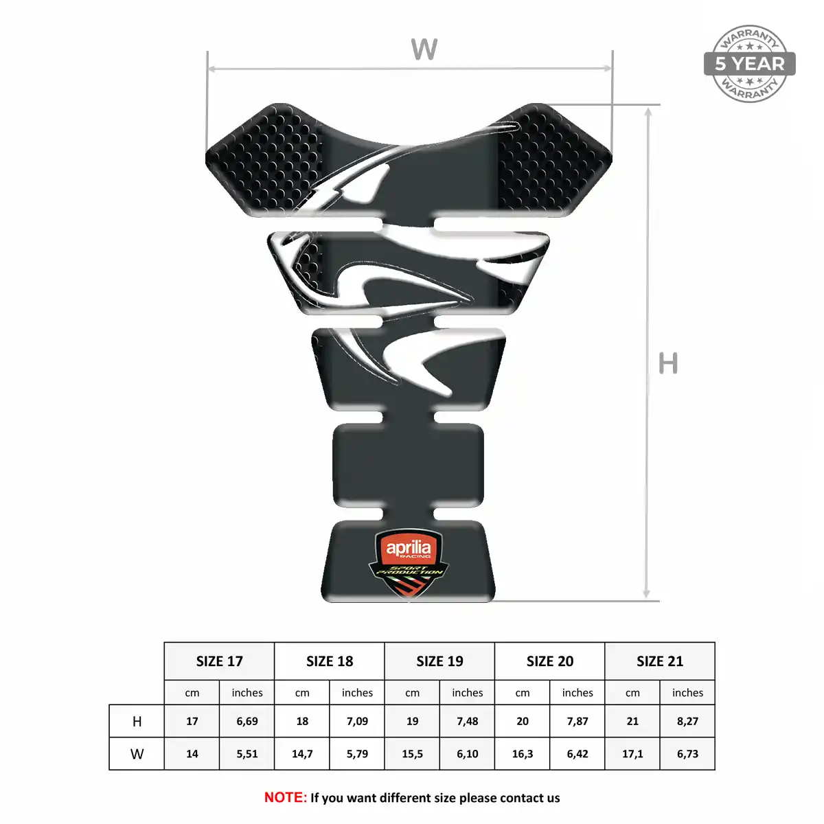Aprilia Tank Fuse Guard Motorbike Sleek Style