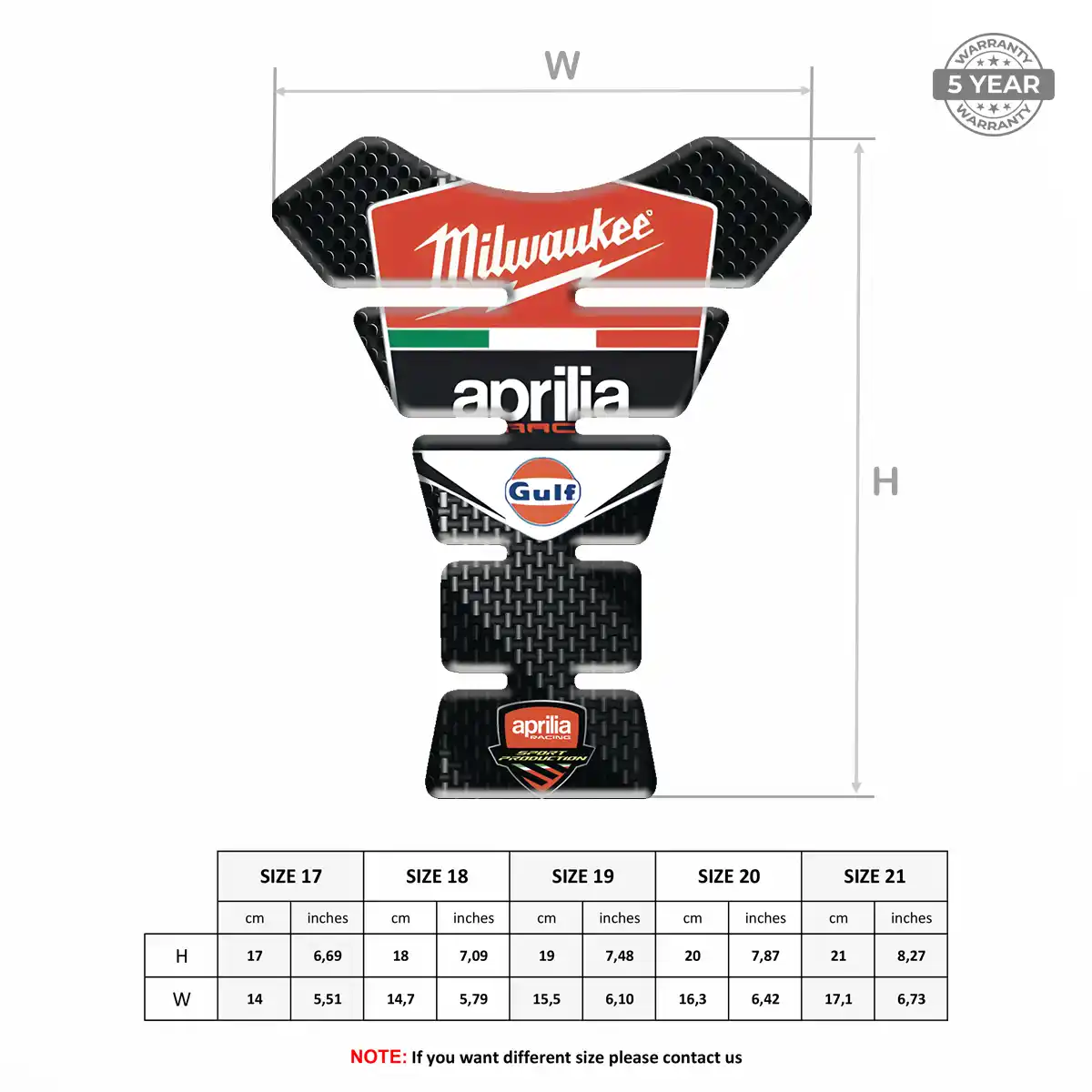 Aprilia Tank Fuse Guard Motorcycle Opulent Line