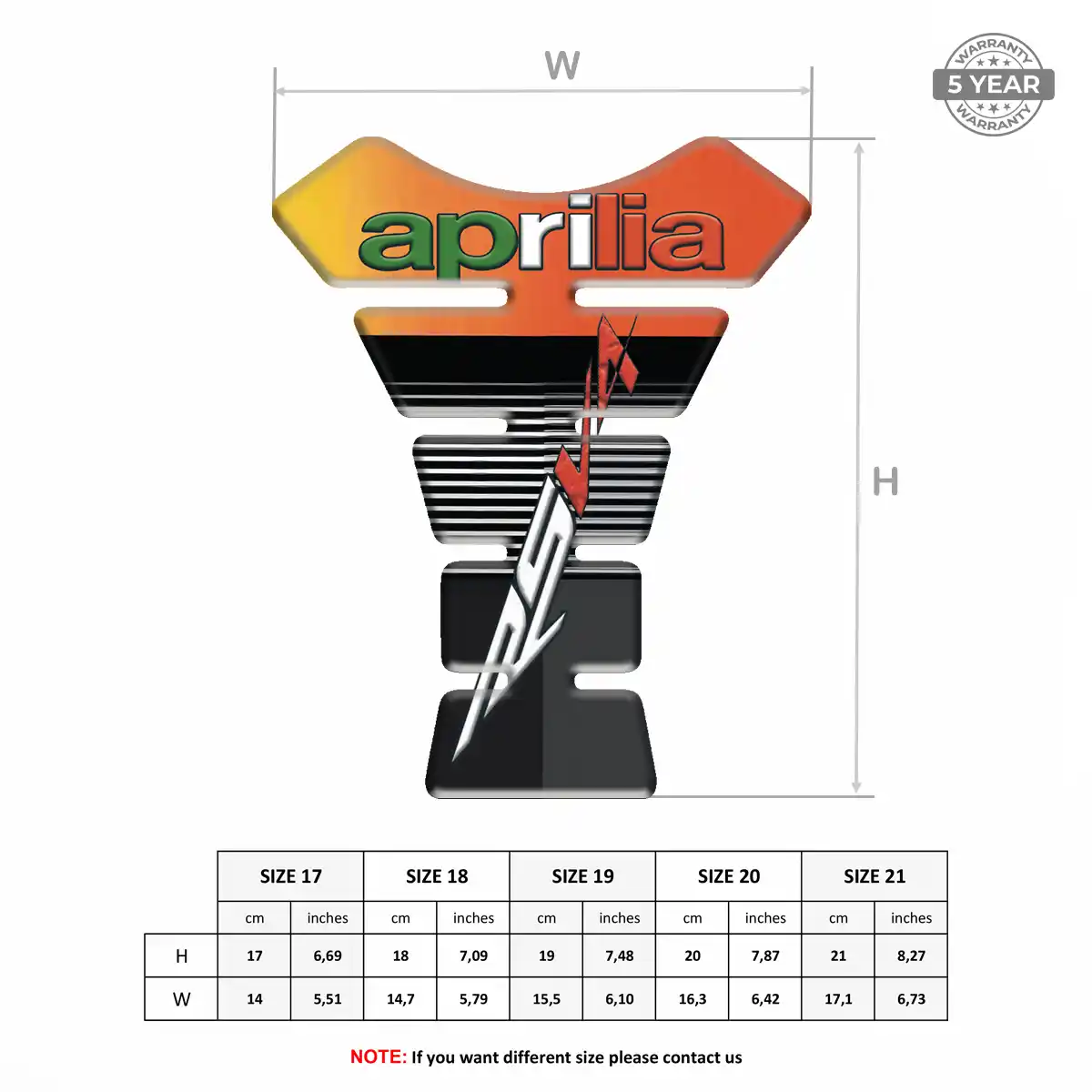 Aprilia Tank Fuse Guard Motorcycle Prestige Line