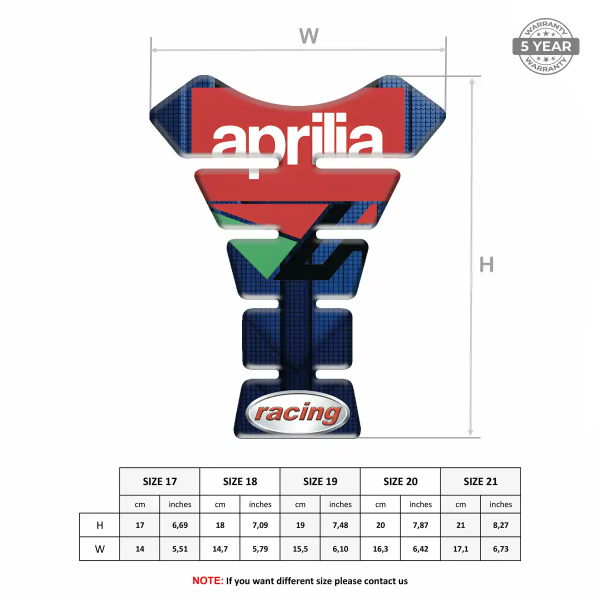 Aprilia Tank Fuse Guard Motorcycle Resin Elite