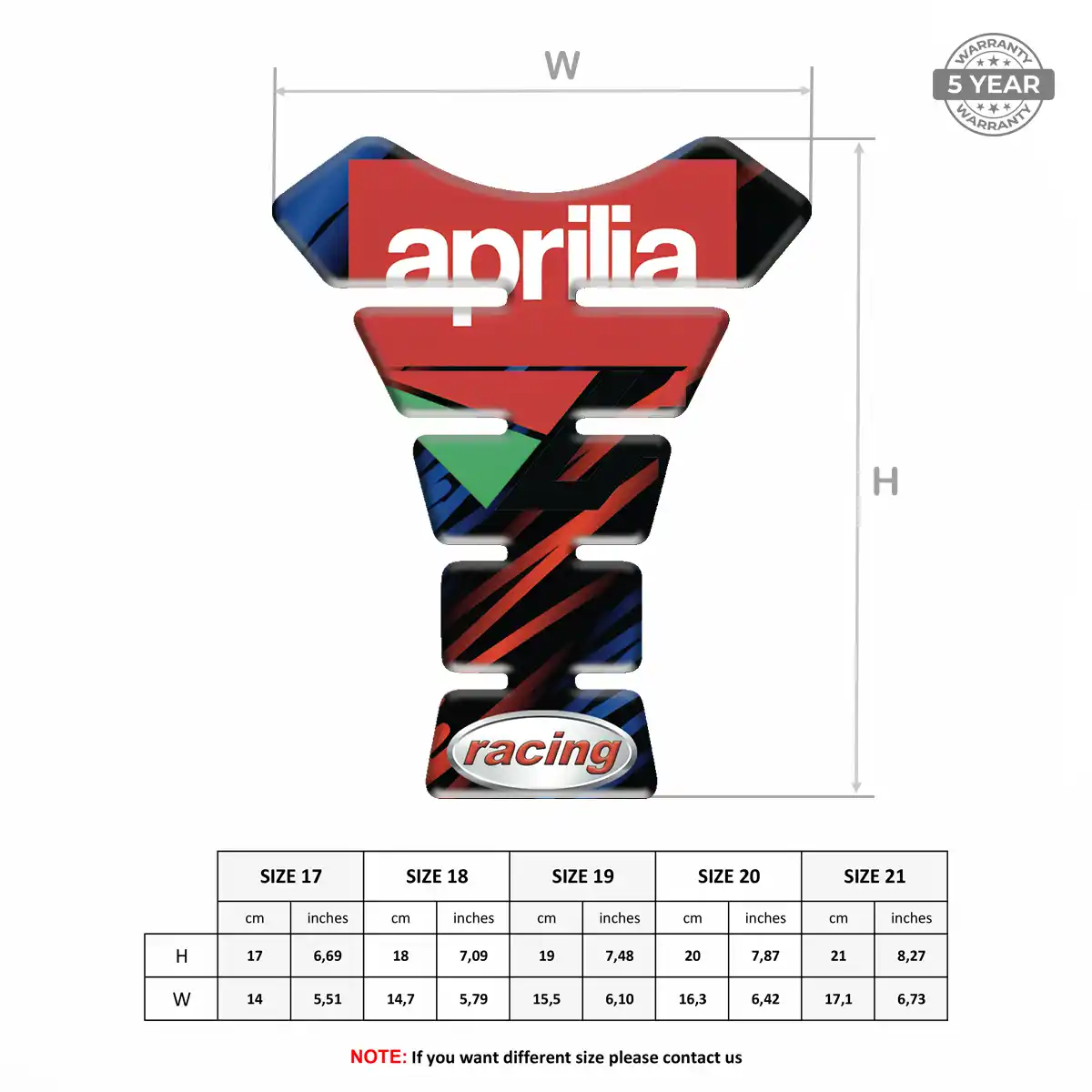 Aprilia Tank Fuse Guard Motorcycle Superior Craft