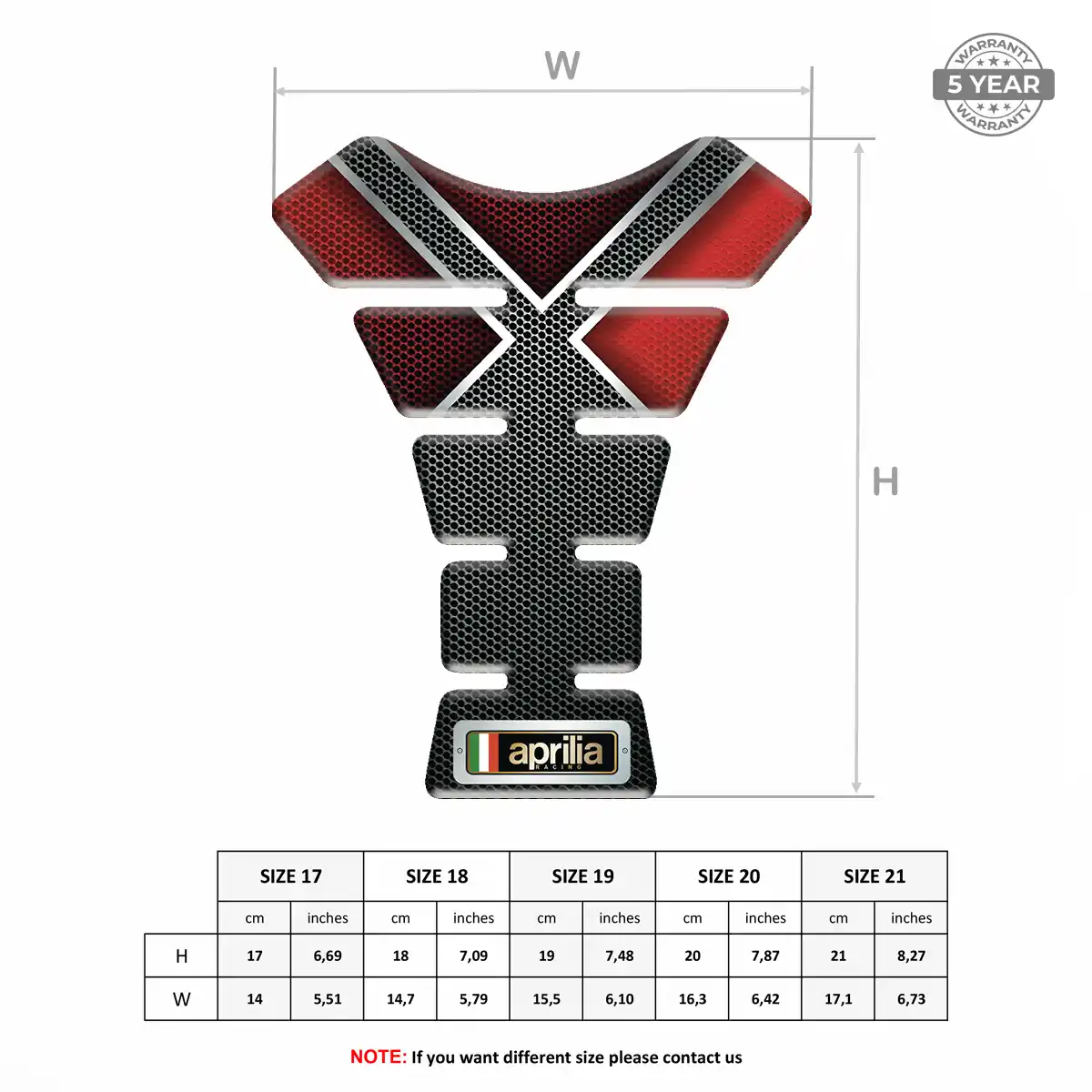 Aprilia Tank Fuse Guard Resin Elite