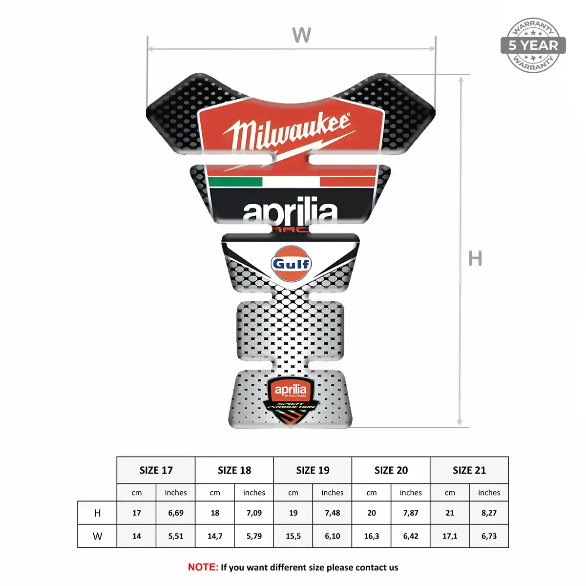 Aprilia Tank Fuse Motorbike Elite Edition