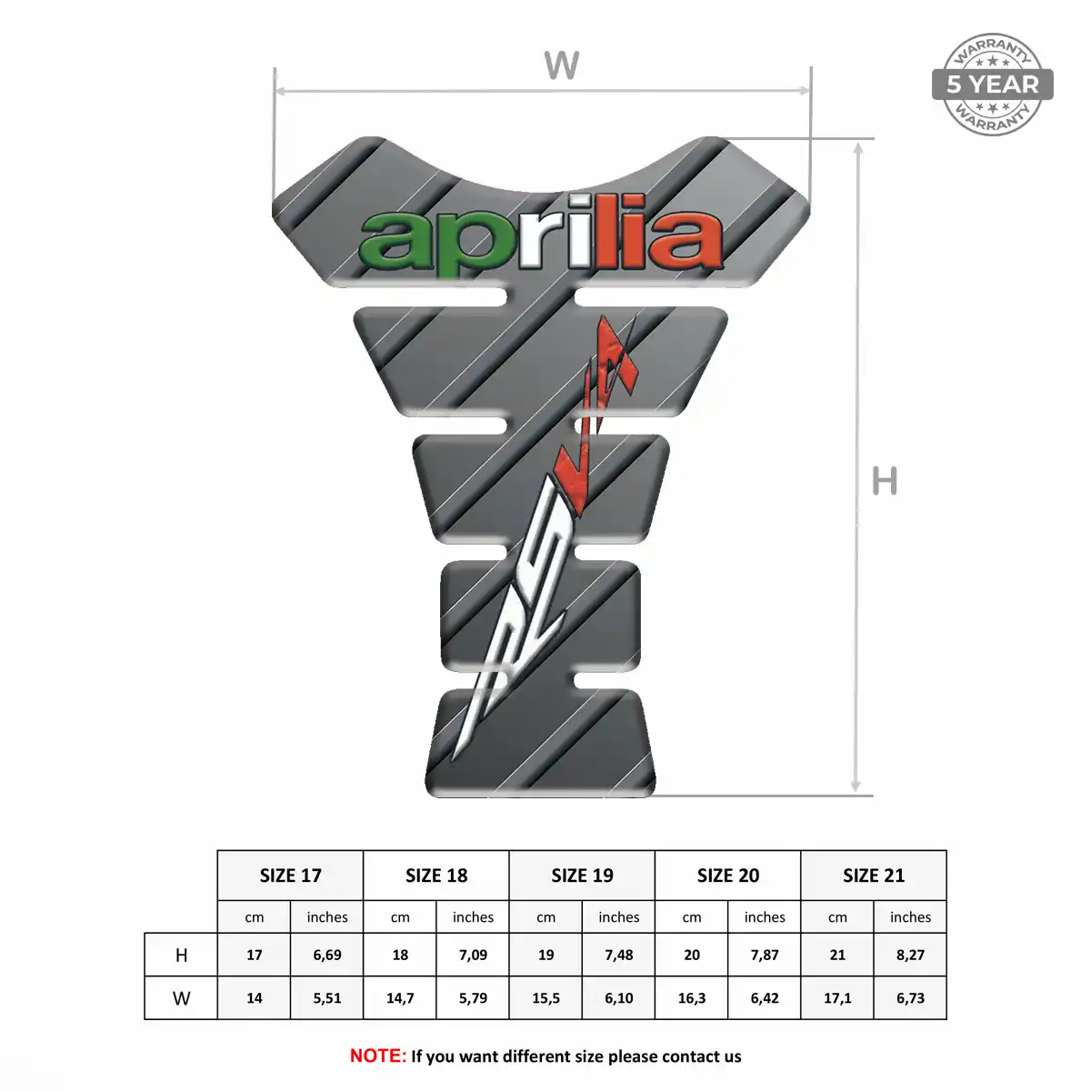 Aprilia Tank Fuse Motorbike Noble Edition