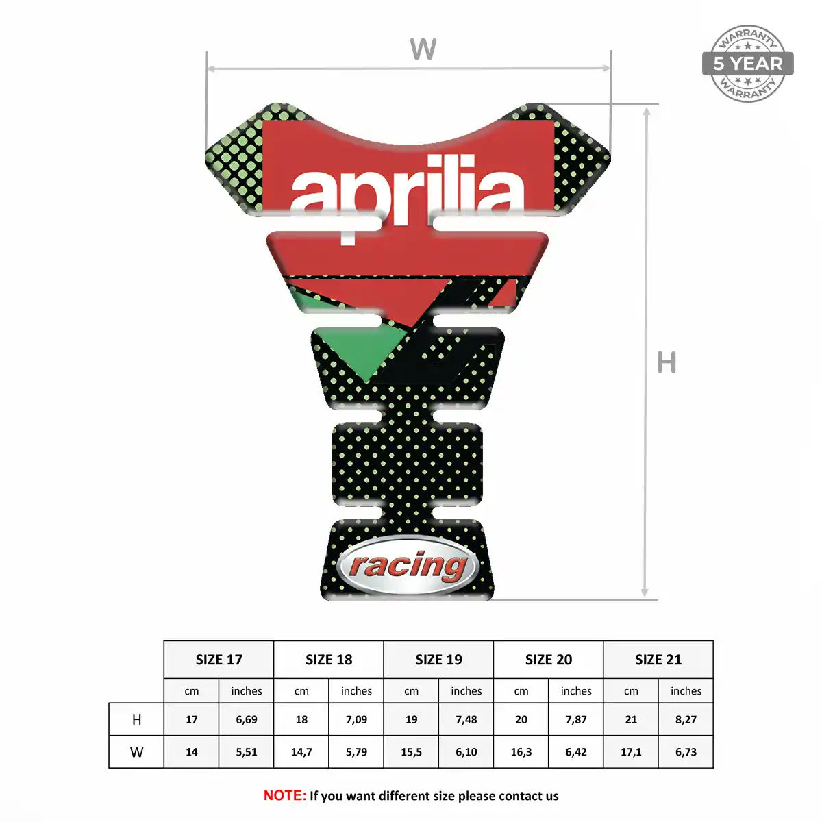 Aprilia Tank Fuse Motorbike Signature Grade
