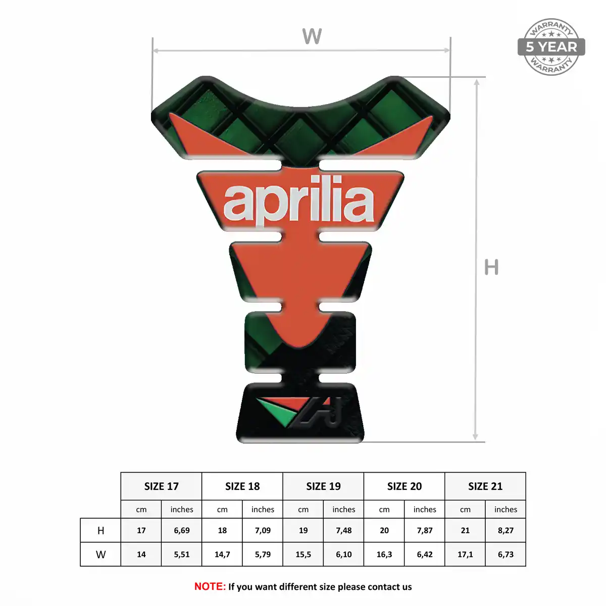 Aprilia Tank Fuse Motorbike Superior Craft