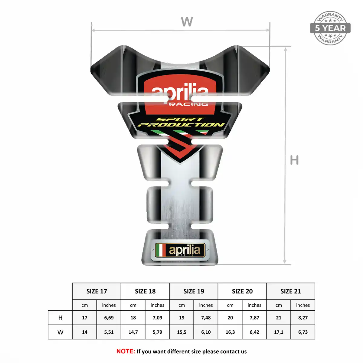 Aprilia Tank Fuse Motorcycle Elite Edition