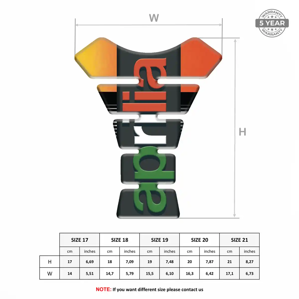 Aprilia Tank Fuse Motorcycle Exclusive Series