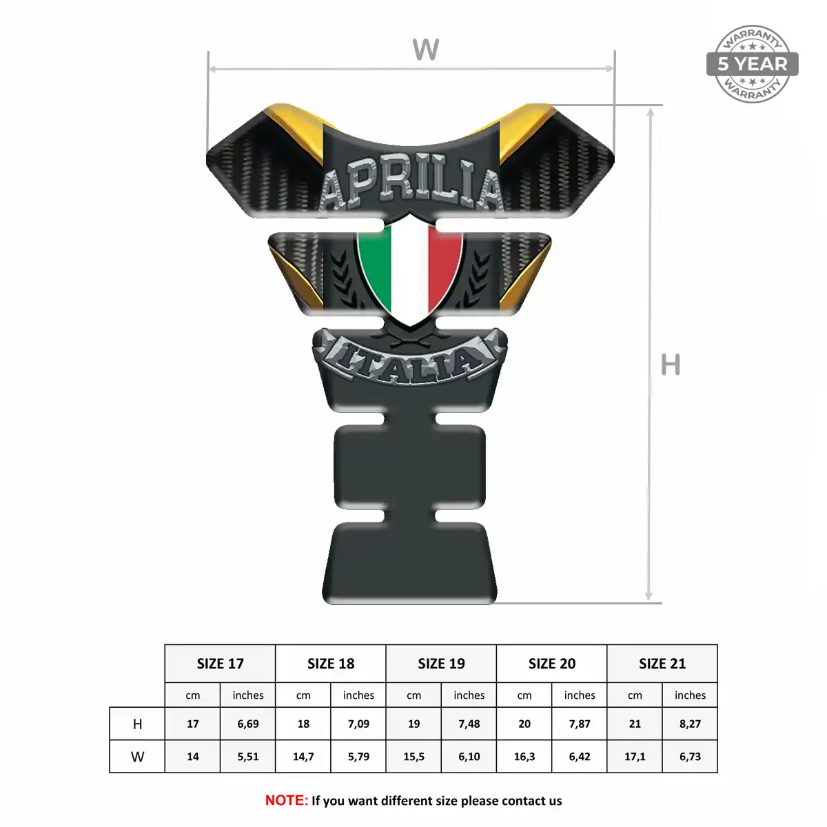 Aprilia Tank Fuse Motorcycle Prestige Line