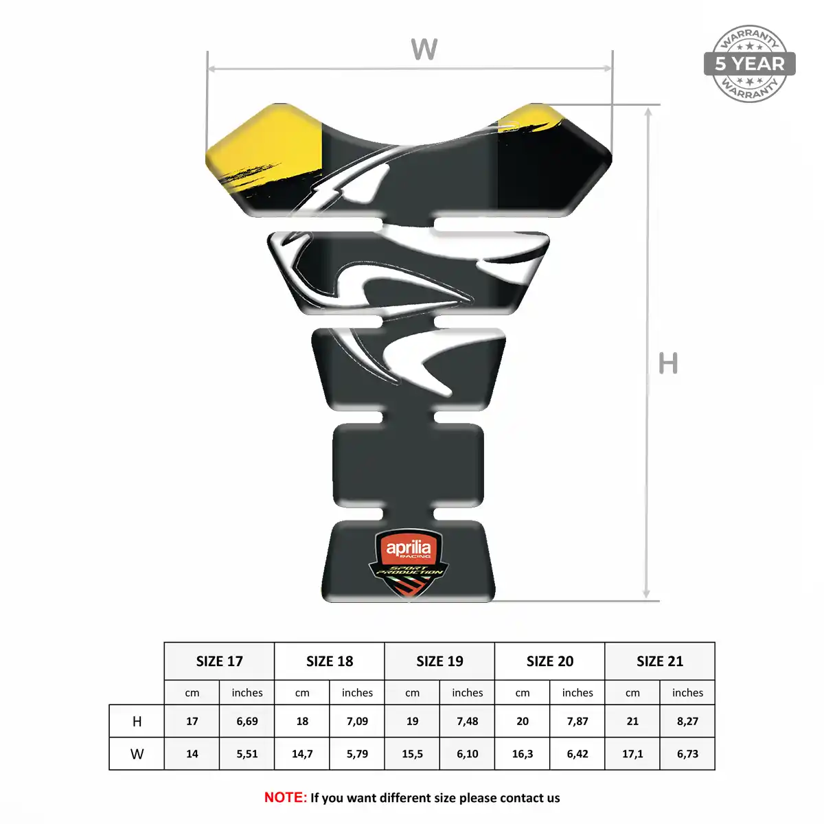 Aprilia Tank Fuse Motorcycle Resin Elite