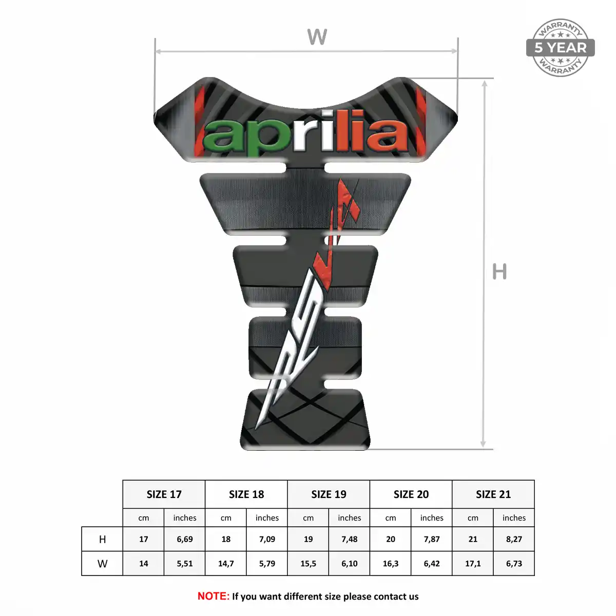 Aprilia Tank Fuse Motorcycle Sleek Style